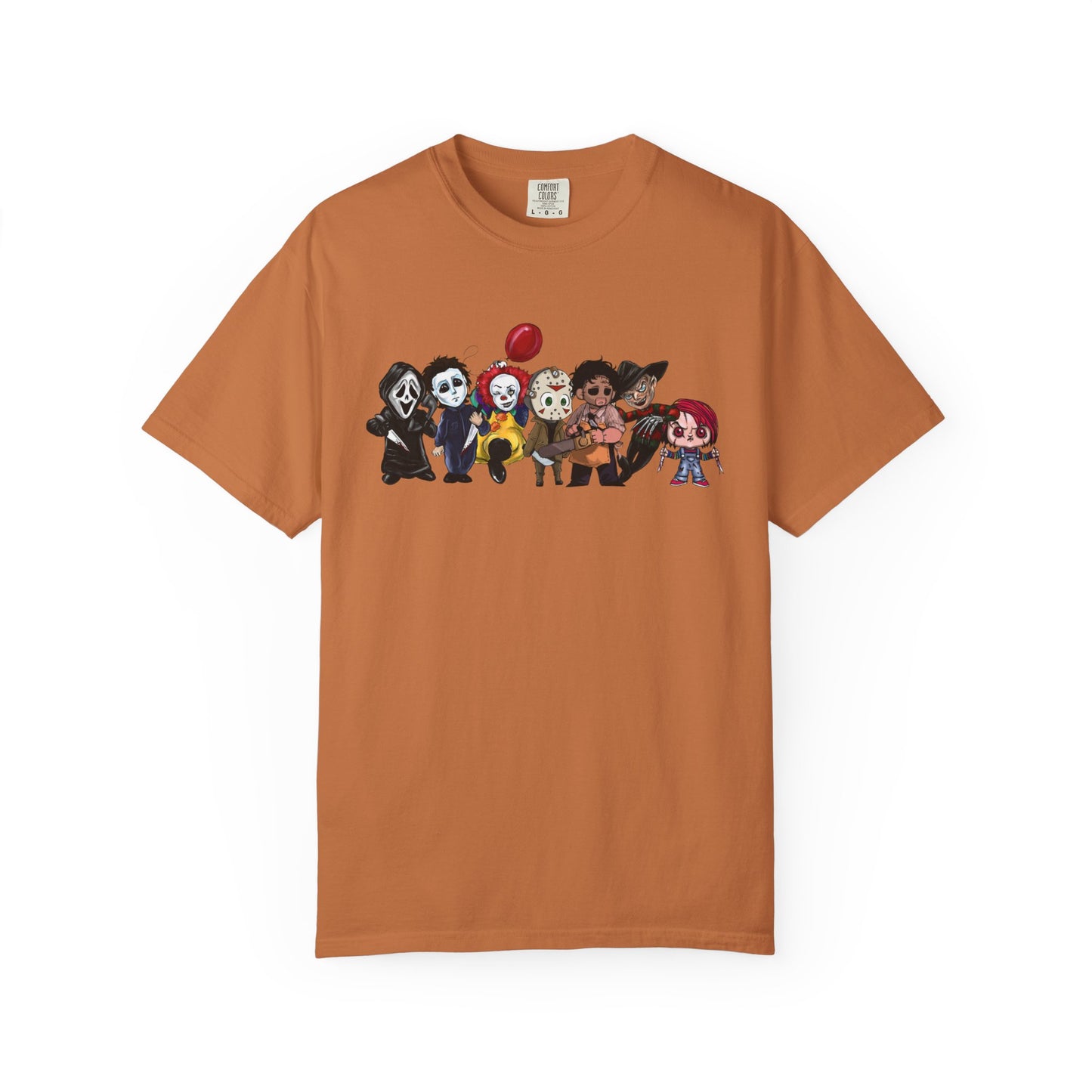 Baby Horror Characters T-Shirt, Unisex Horror Tee, Halloween Shirt, Ghostly Art Tee, Chibi Characters Apparel