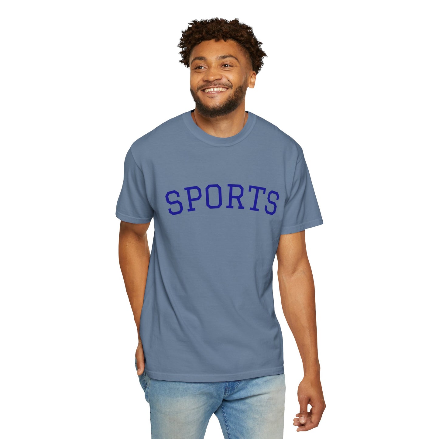 Sports Unisex Garment-Dyed T-shirt, Casual Wear, Workout Top, Gift for Sports Lovers, Athletic Apparel, Summer Tee