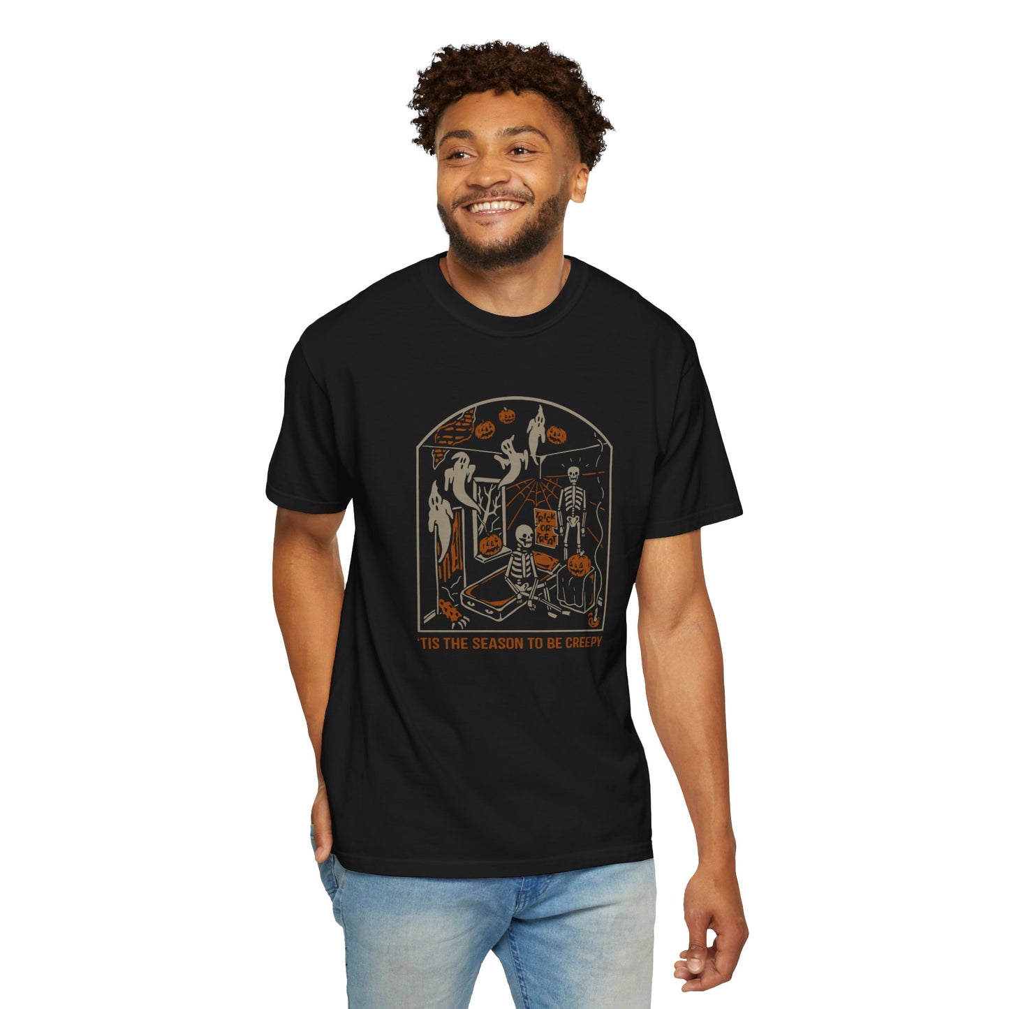 'Tis the Season to be Creepy, Holiday Unisex Tee, Halloween Shirt, Spooky T-Shirt, Casual Wear, Gift for Halloween Lovers