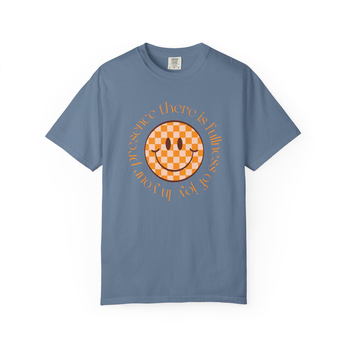 Smiley Face Fullness of Joy Unisex Garment-Dyed T-Shirt, Casual Tee, Streetwear, Gifts for Friends, Summer Vibes, Smile Merchandise
