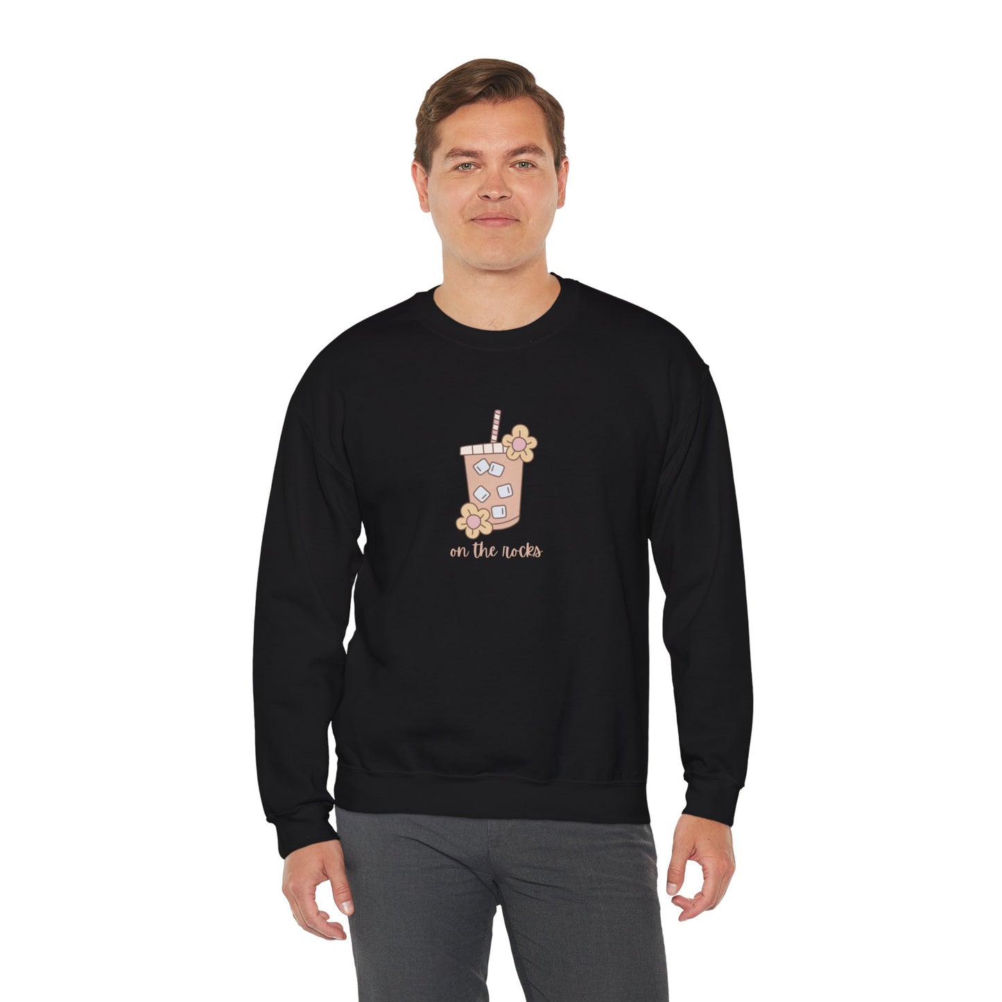 Floral Beverage Crewneck Sweatshirt - Cute Gift for Friends, Casual Wear