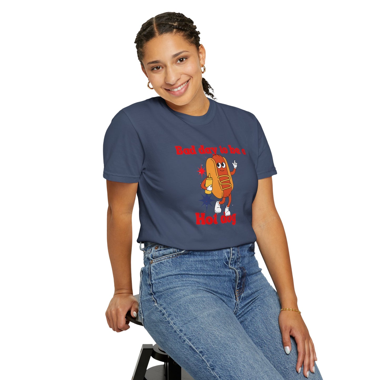 Funny Bad Day to be a Hot Dog Unisex Tee