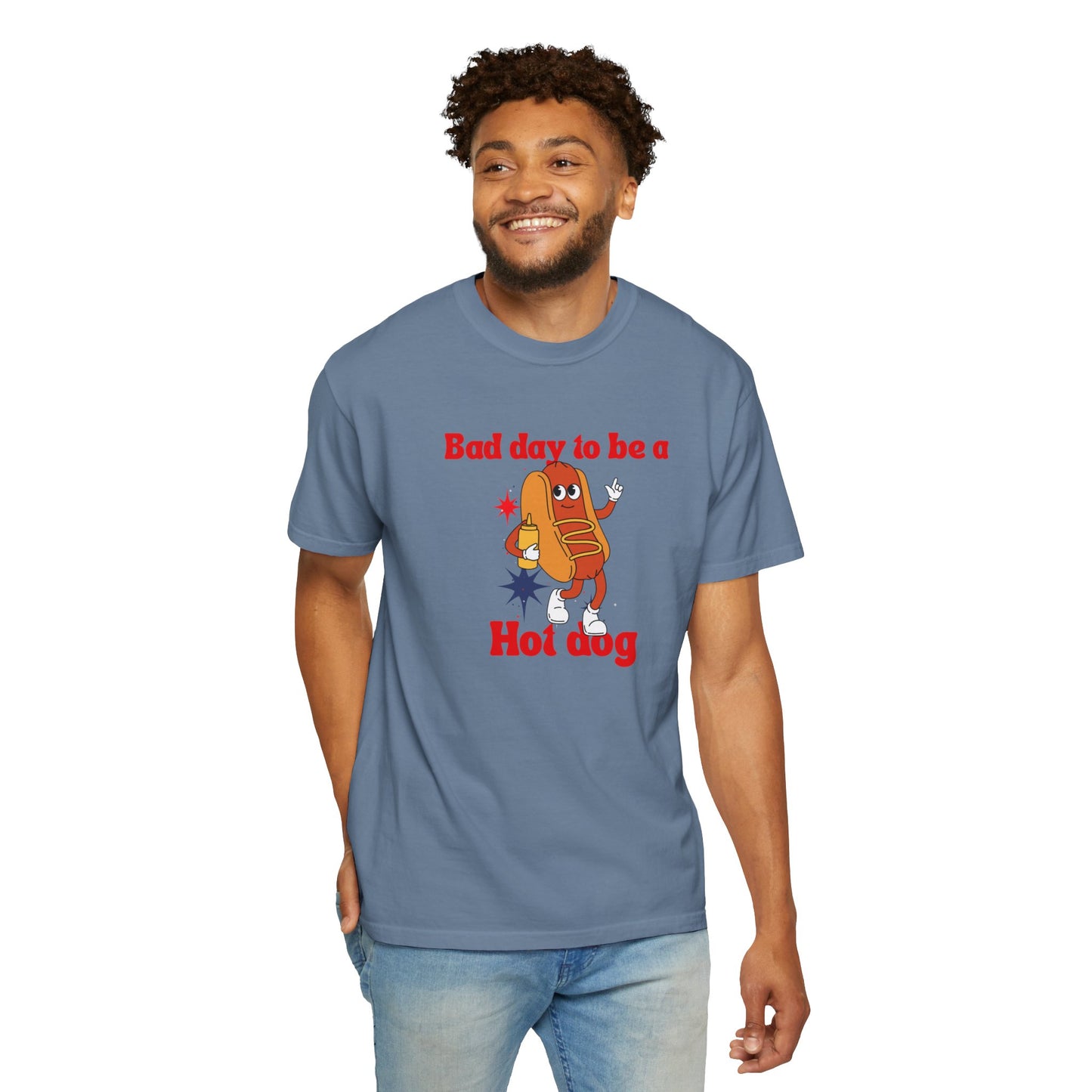 Funny Bad Day to be a Hot Dog Unisex Tee
