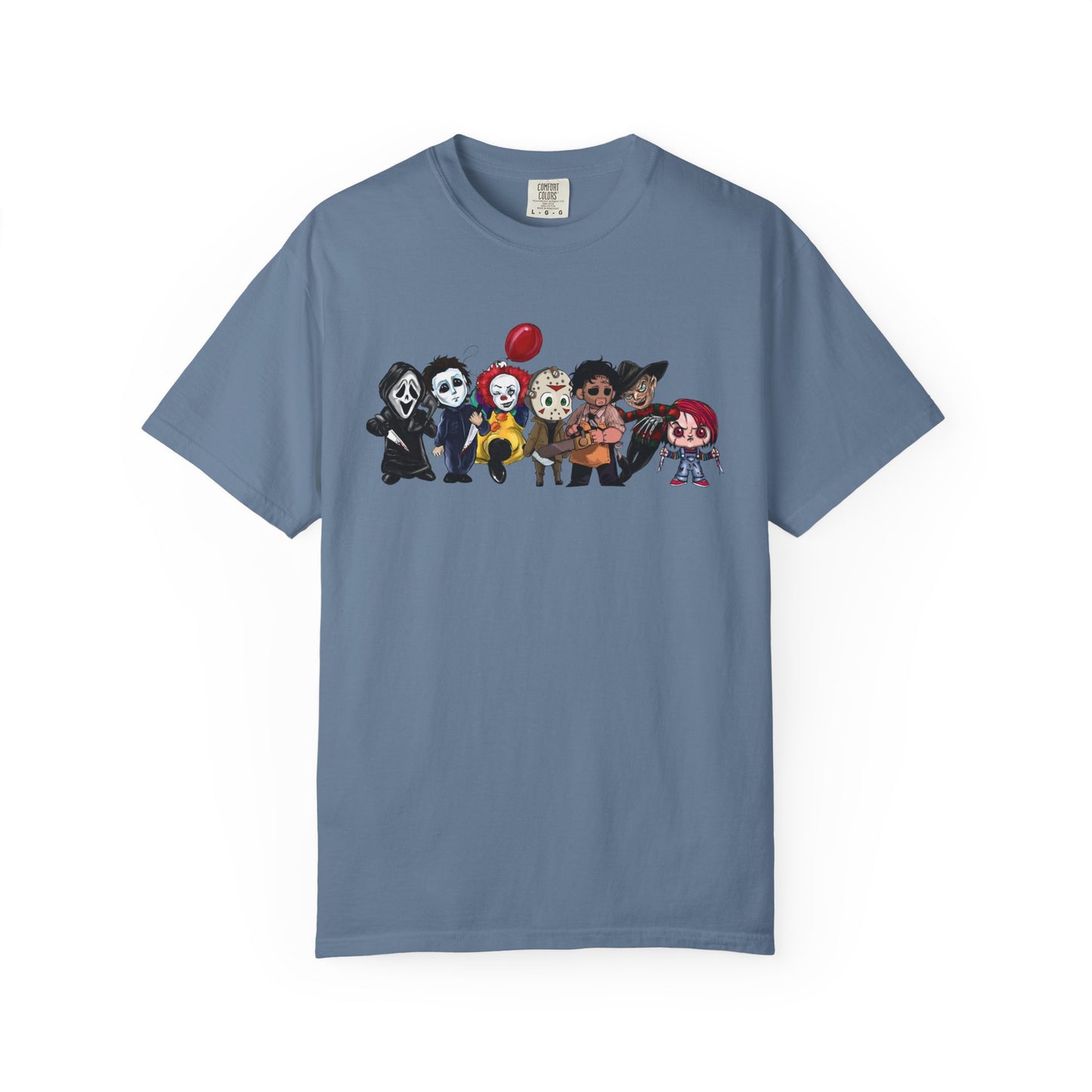 Baby Horror Characters T-Shirt, Unisex Horror Tee, Halloween Shirt, Ghostly Art Tee, Chibi Characters Apparel