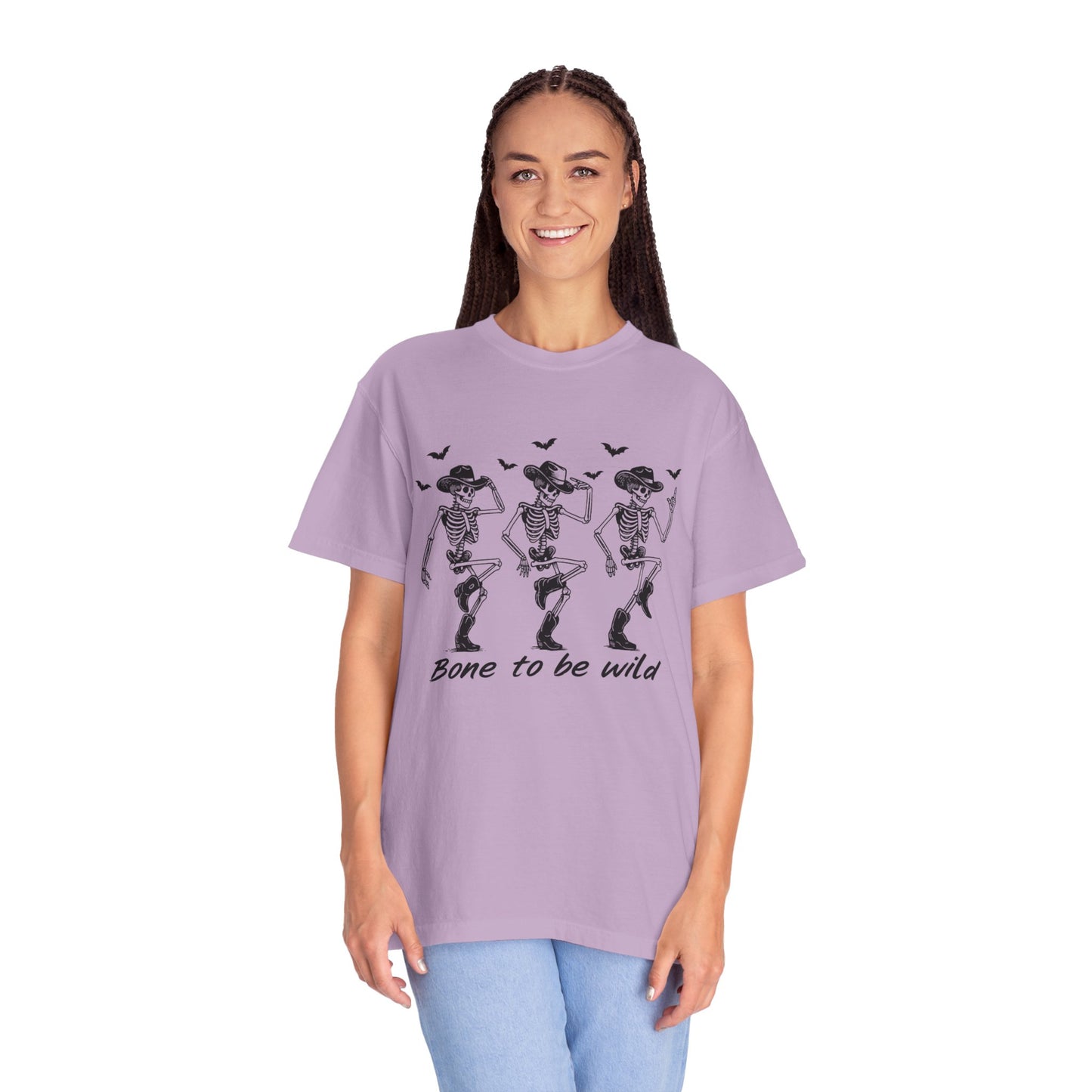 Bone to Be Wild Skeleton T-Shirt, Unisex Halloween Tee, Fun Graphic Shirt, Festive Casual Wear, Gift for Party Lovers