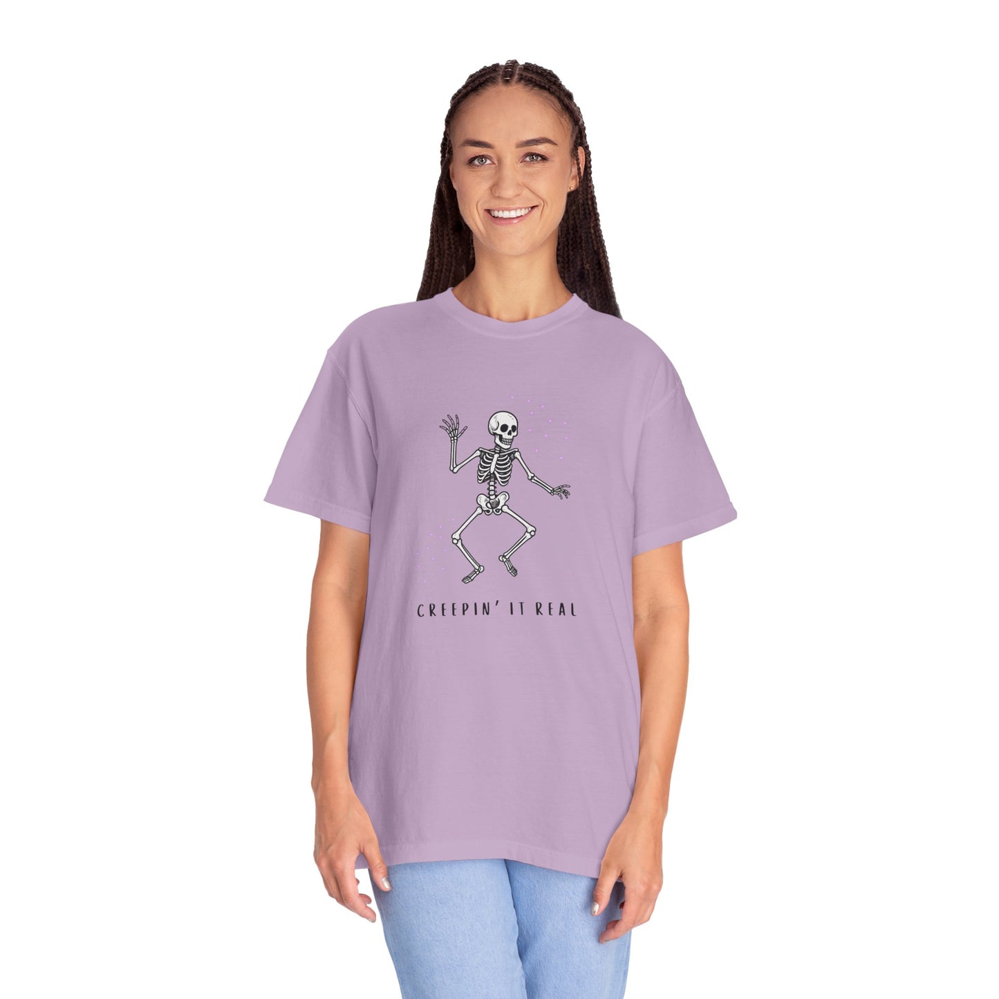 Creepy Cool Skeleton T-Shirt, Unisex Tee for Halloween, Fun Graphic Shirt, Casual Wear, Halloween Costume, Gift Idea
