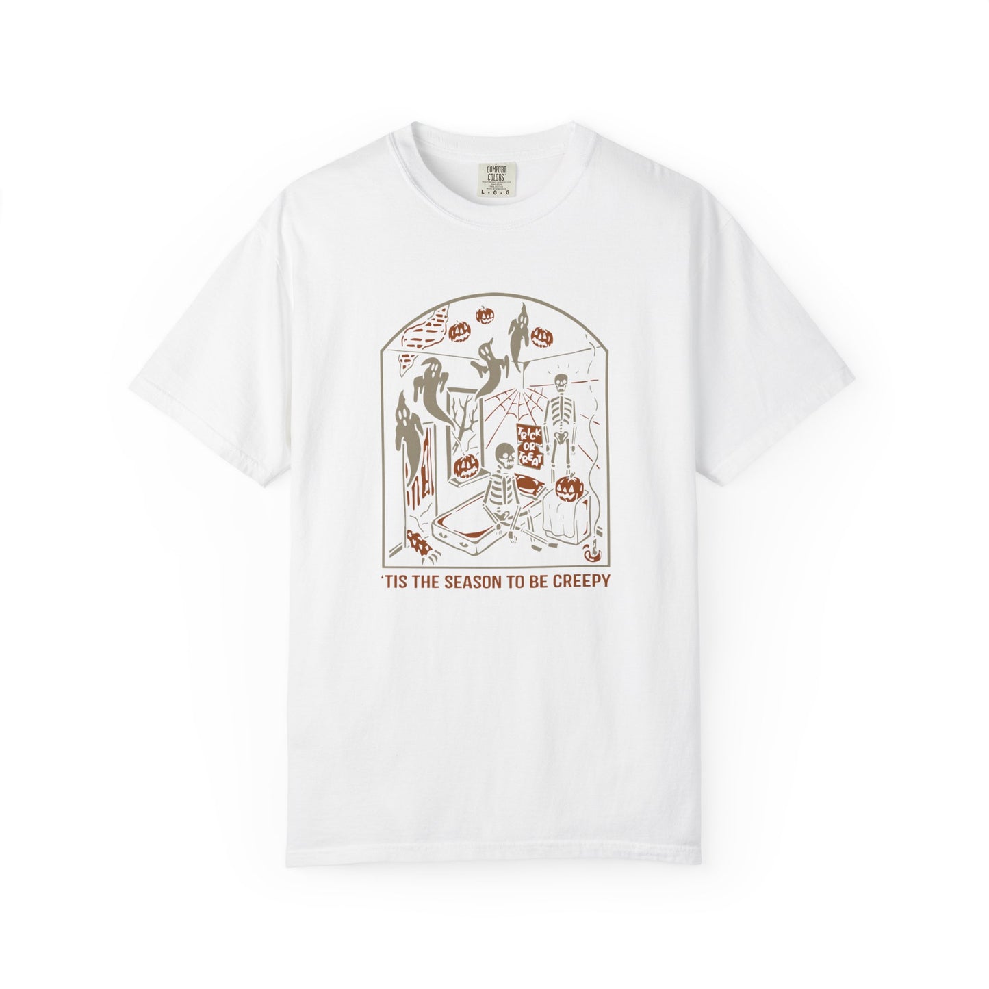 'Tis the Season to be Creepy, Holiday Unisex Tee, Halloween Shirt, Spooky T-Shirt, Casual Wear, Gift for Halloween Lovers