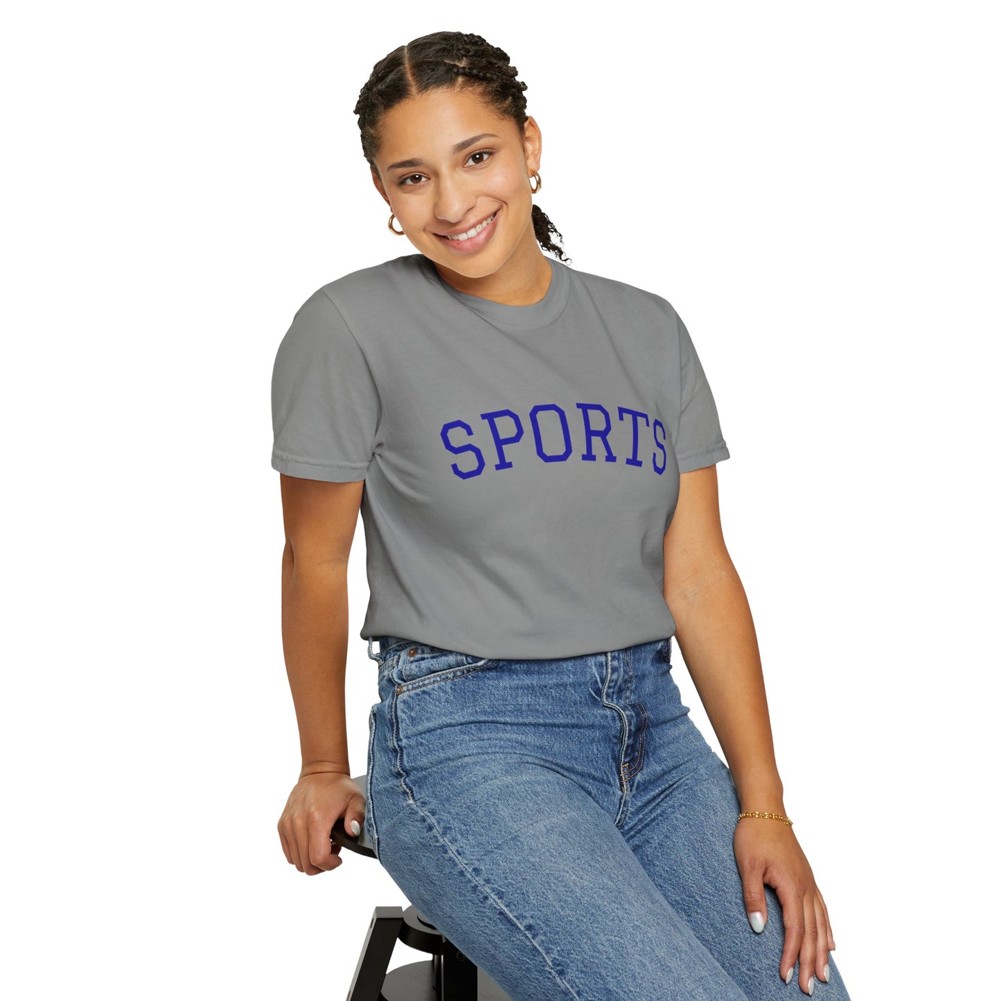 Sports Unisex Garment-Dyed T-shirt, Casual Wear, Workout Top, Gift for Sports Lovers, Athletic Apparel, Summer Tee