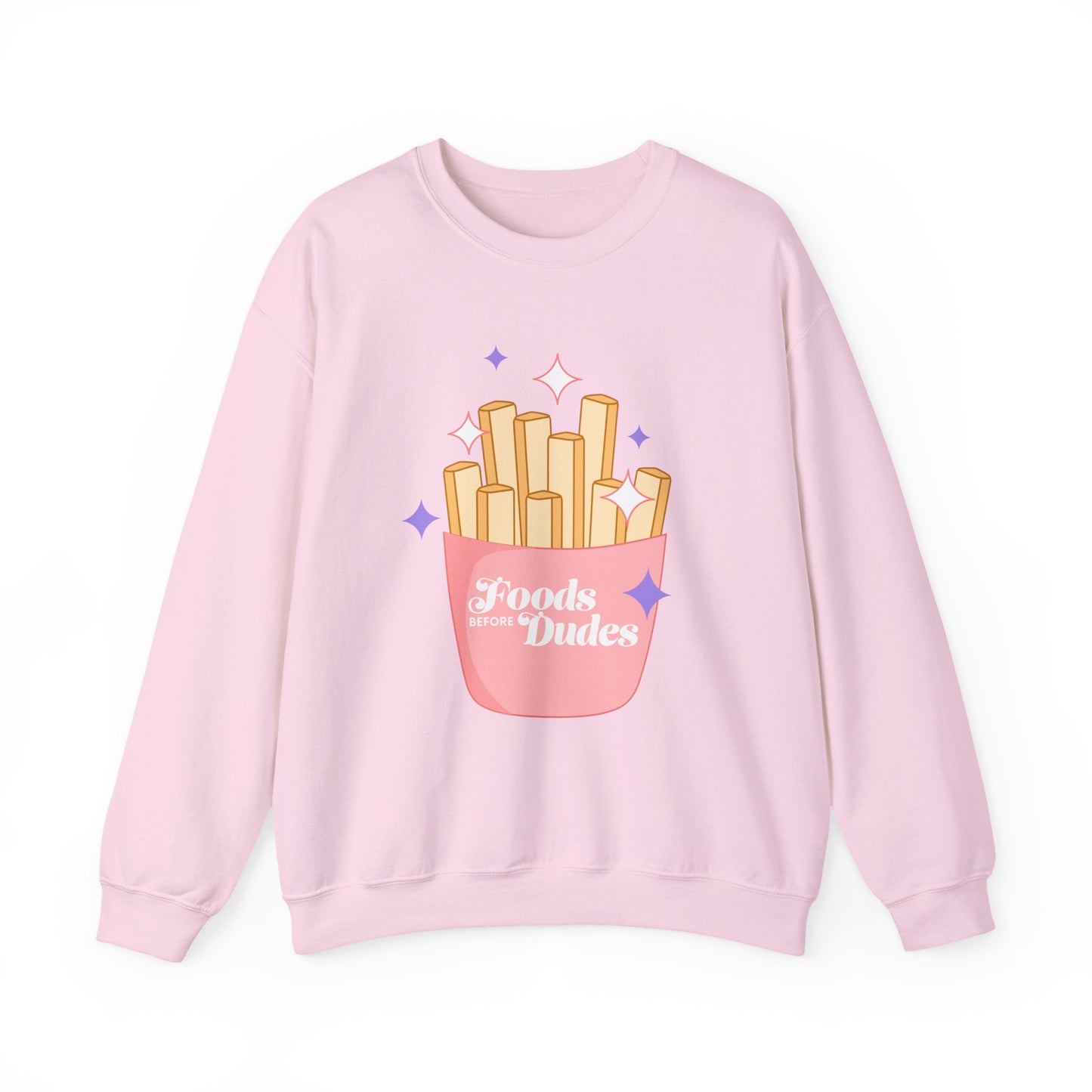 Funny Foodie Crewneck Sweatshirt - 'Foods Before Dudes'