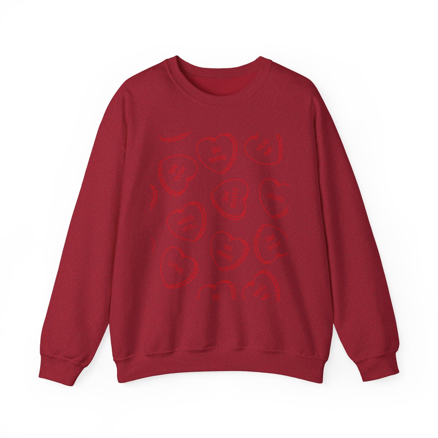 Candy Heart Crewneck Sweatshirt - Heart Design - Cute and Cozy