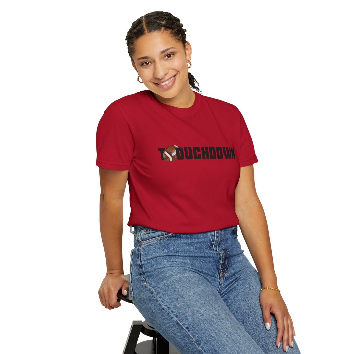 Touchdown Unisex Garment-Dyed T-shirt - Perfect for Game Day, Gifts, Sports Events, Casual Wear, and Football Lovers