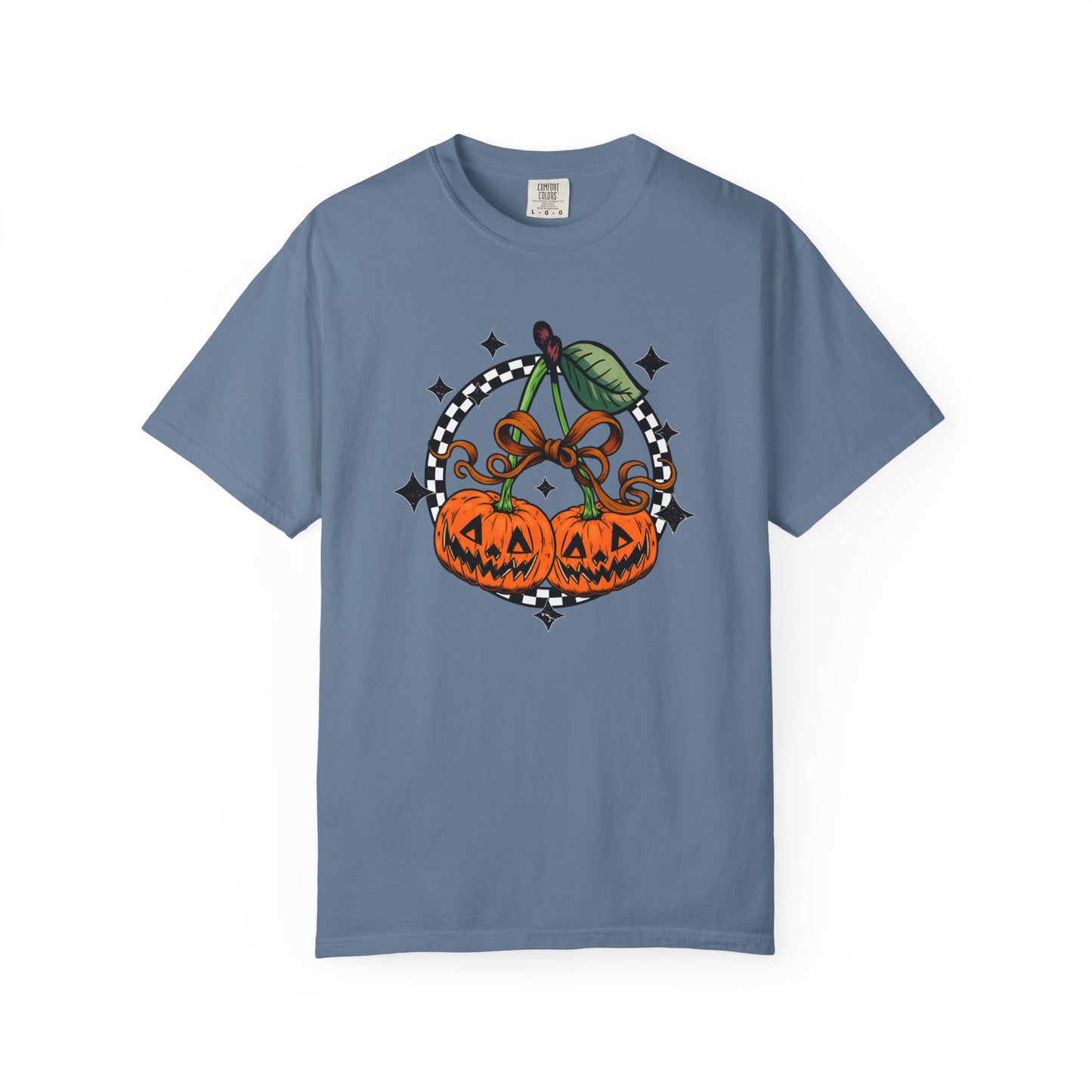 Checkered Pumpkin Unisex T-Shirt | Fall Fashion Tee, Halloween Outfit, Autumn Vibes, Cozy Wear, Gift for Her