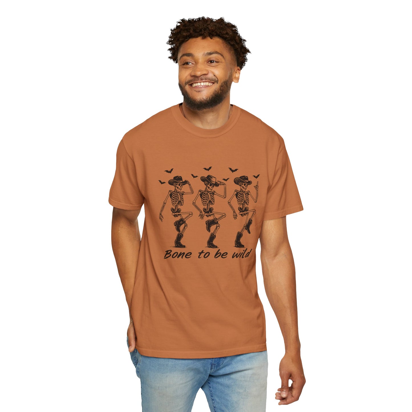 Bone to Be Wild Skeleton T-Shirt, Unisex Halloween Tee, Fun Graphic Shirt, Festive Casual Wear, Gift for Party Lovers