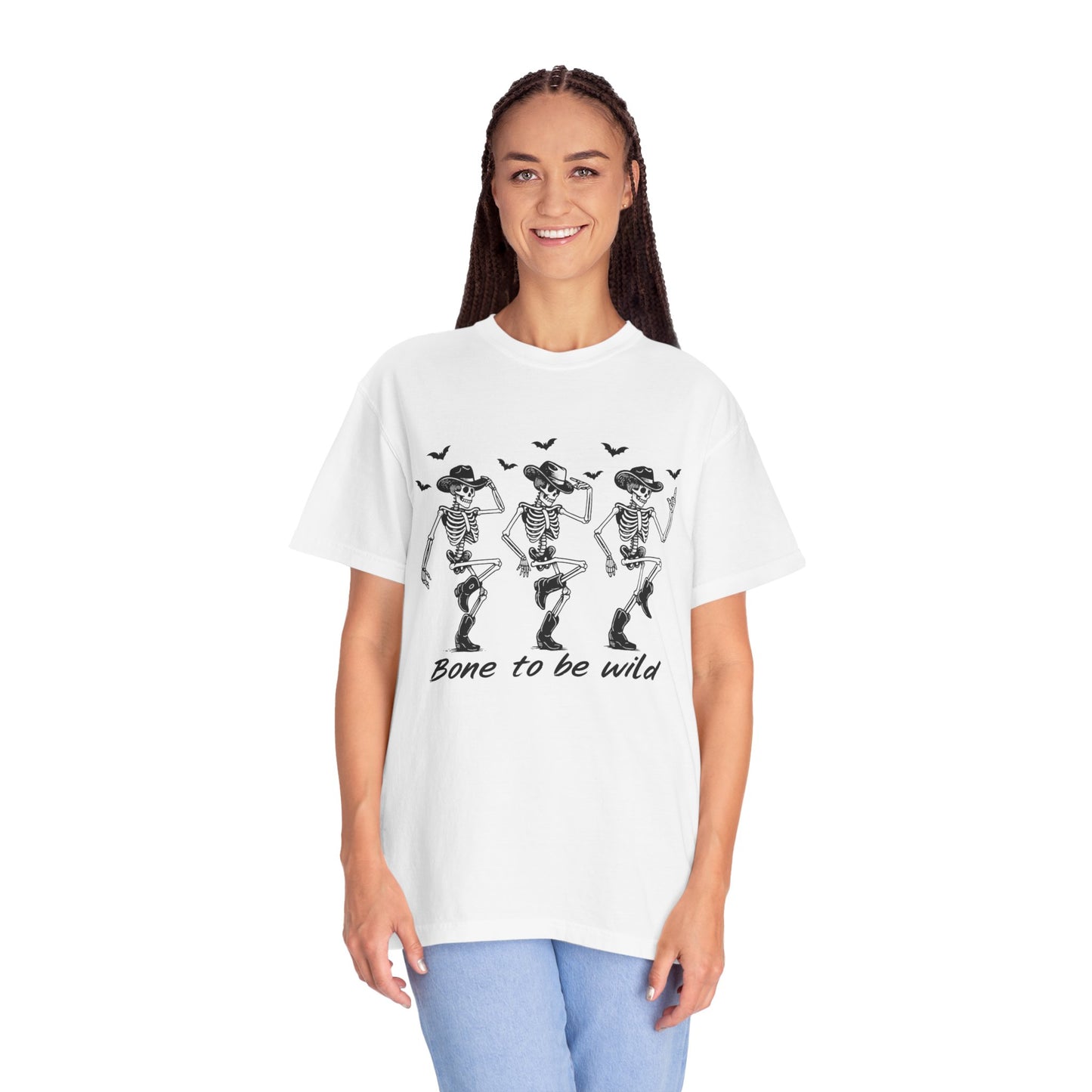 Bone to Be Wild Skeleton T-Shirt, Unisex Halloween Tee, Fun Graphic Shirt, Festive Casual Wear, Gift for Party Lovers
