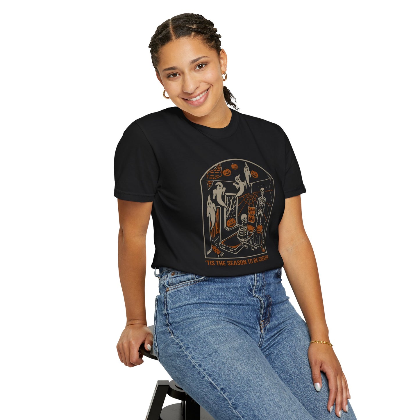 'Tis the Season to be Creepy, Holiday Unisex Tee, Halloween Shirt, Spooky T-Shirt, Casual Wear, Gift for Halloween Lovers