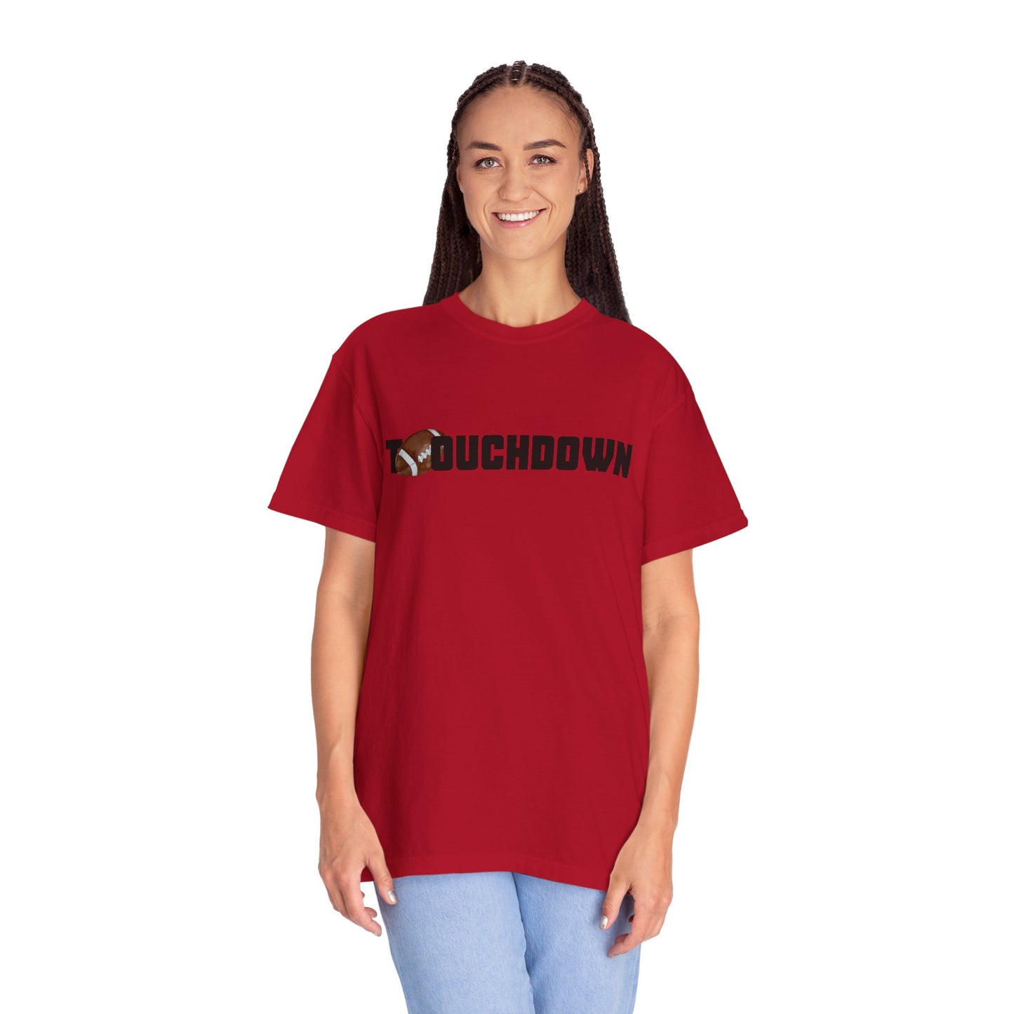 Touchdown Unisex Garment-Dyed T-shirt - Perfect for Game Day, Gifts, Sports Events, Casual Wear, and Football Lovers
