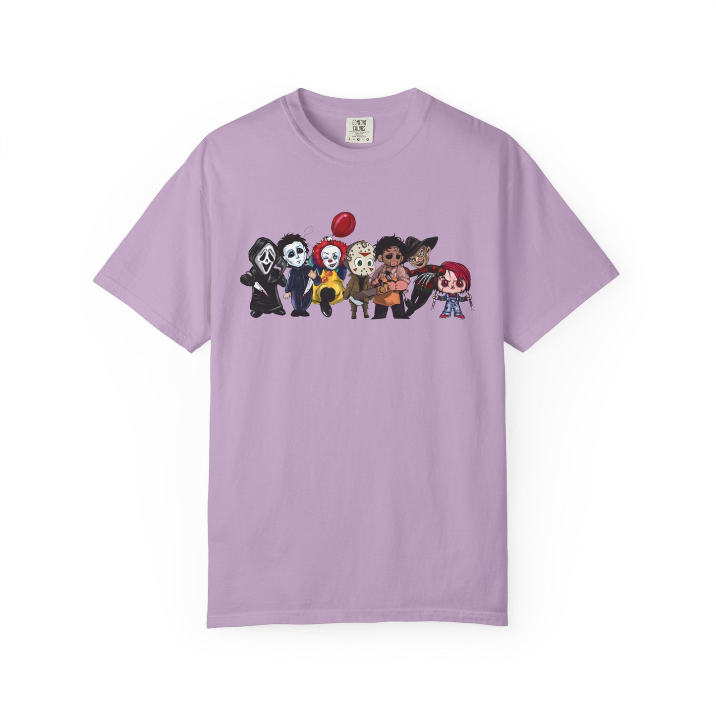 Baby Horror Characters T-Shirt, Unisex Horror Tee, Halloween Shirt, Ghostly Art Tee, Chibi Characters Apparel