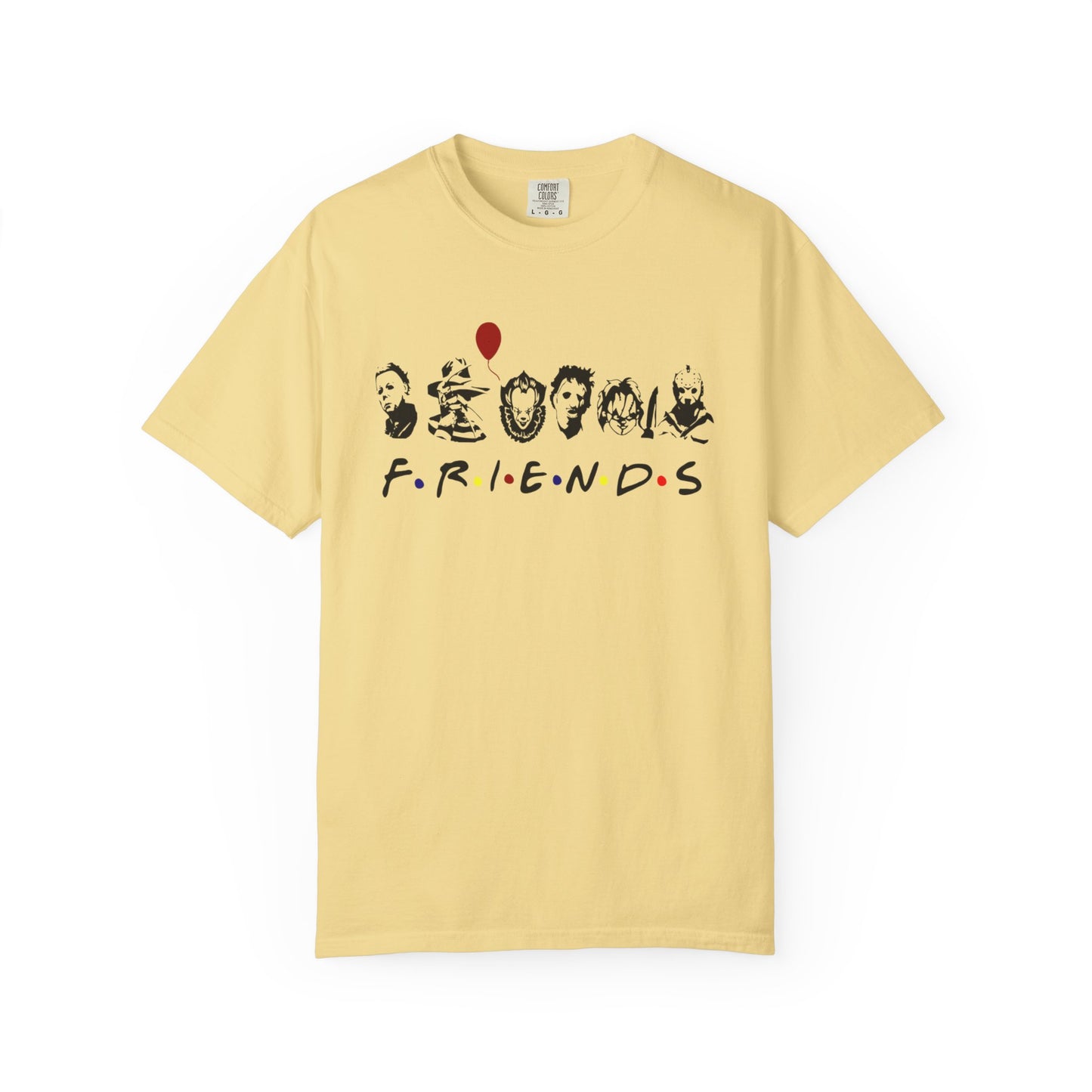 Friends-Inspired Garment-Dyed T-Shirt, Casual Tee, Gift for Fans, Retro Style Shirt, Everyday Wear, Unisex Apparel