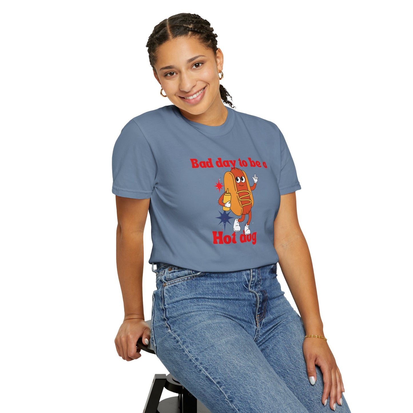 Funny Bad Day to be a Hot Dog Unisex Tee