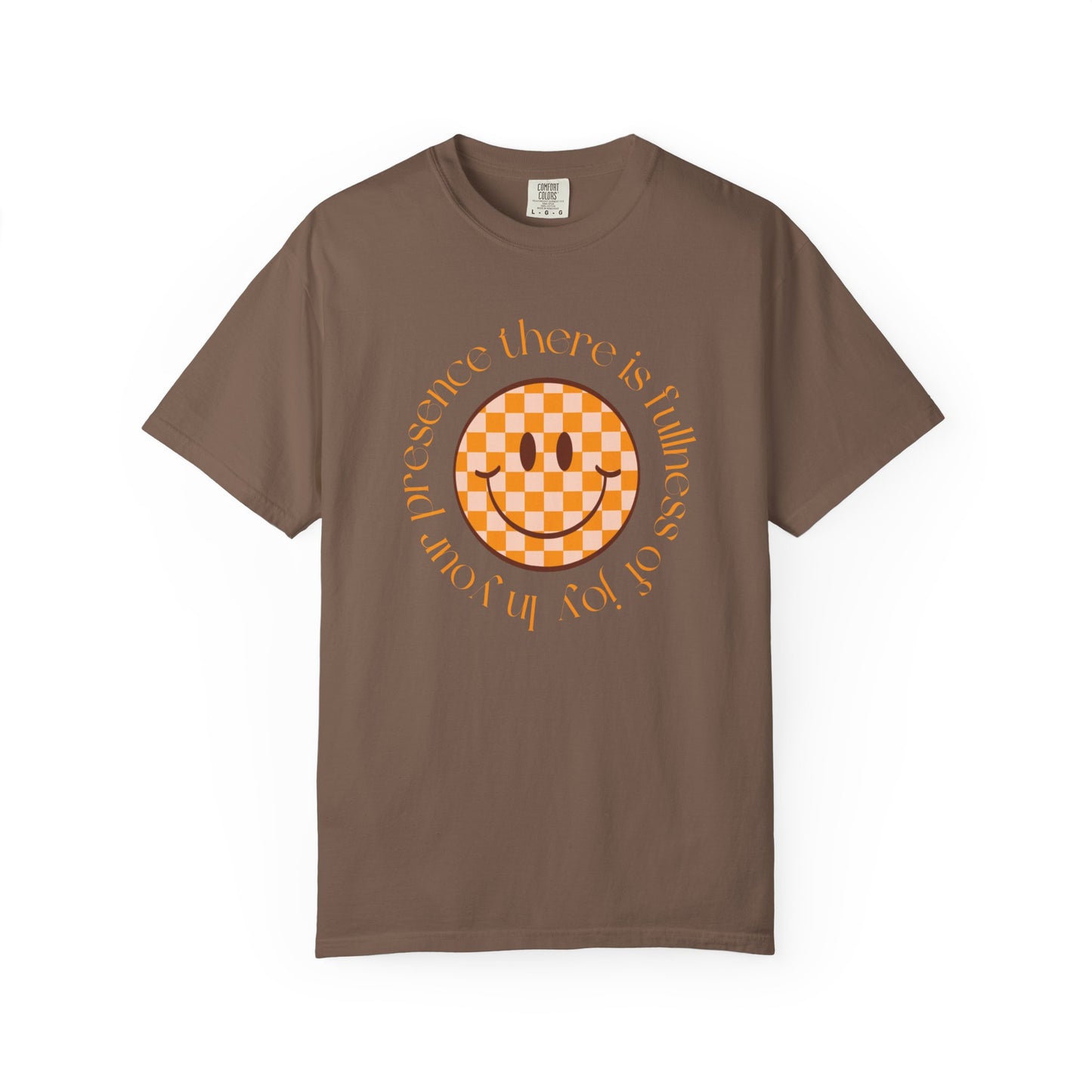 Smiley Face Fullness of Joy Unisex Garment-Dyed T-Shirt, Casual Tee, Streetwear, Gifts for Friends, Summer Vibes, Smile Merchandise