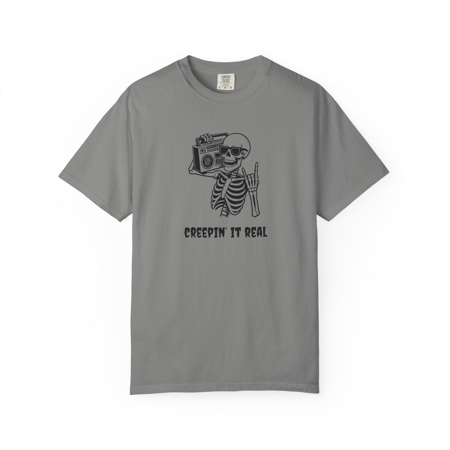 Creepin' It Real T-Shirt, Halloween Tee, Skeleton Shirt, Unisex Graphic Tee, Casual Wear, Gift for Friends