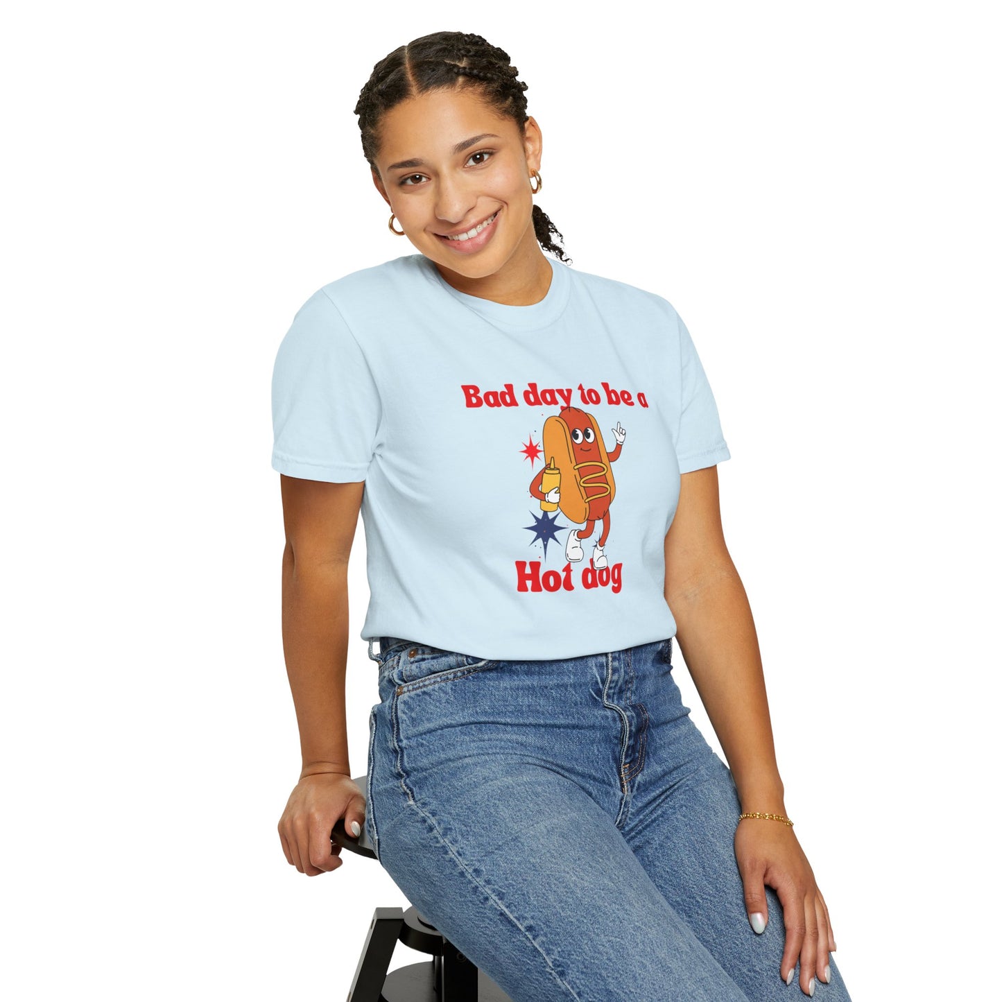 Funny Bad Day to be a Hot Dog Unisex Tee
