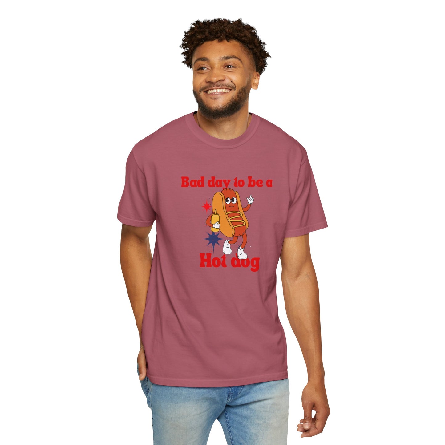 Funny Bad Day to be a Hot Dog Unisex Tee