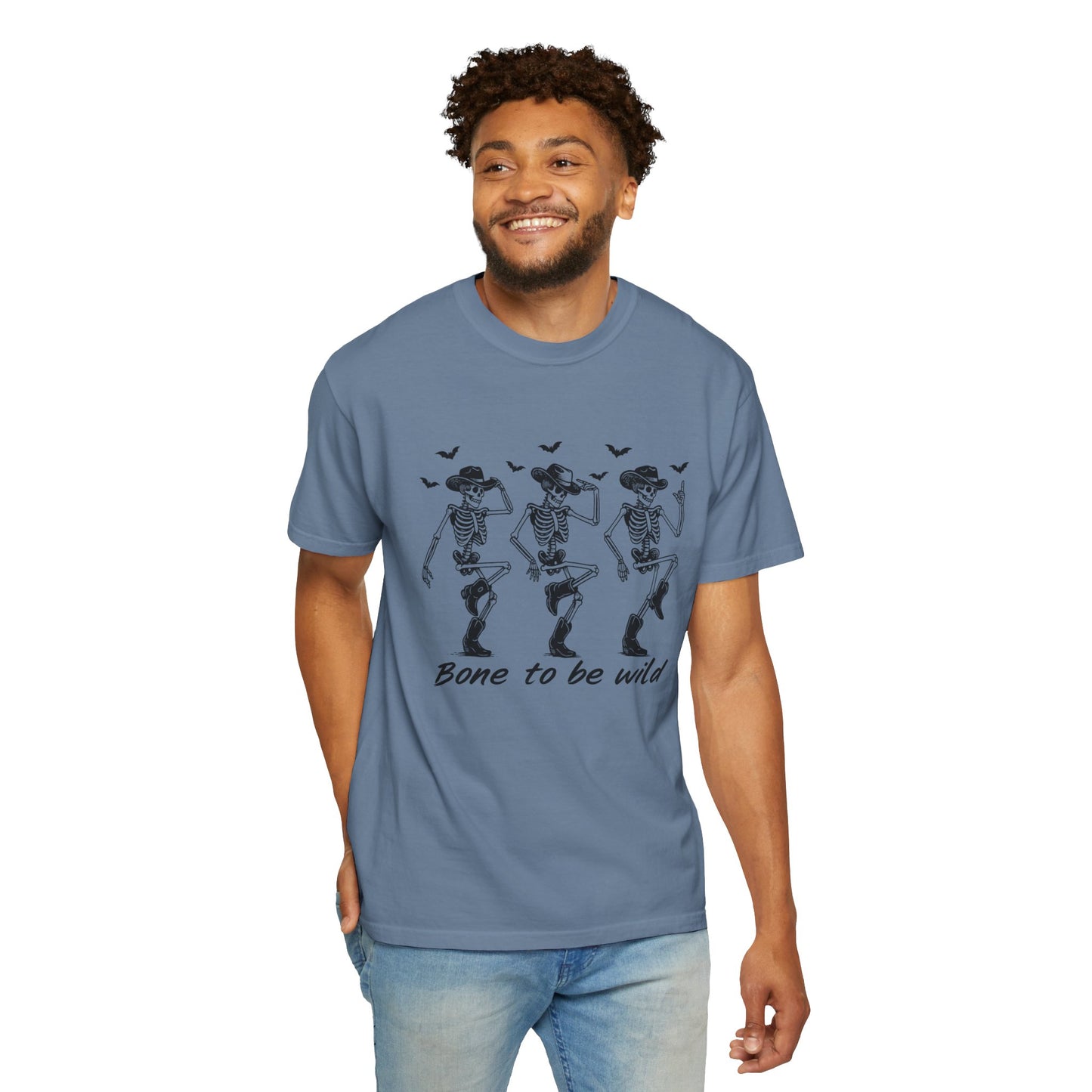 Bone to Be Wild Skeleton T-Shirt, Unisex Halloween Tee, Fun Graphic Shirt, Festive Casual Wear, Gift for Party Lovers