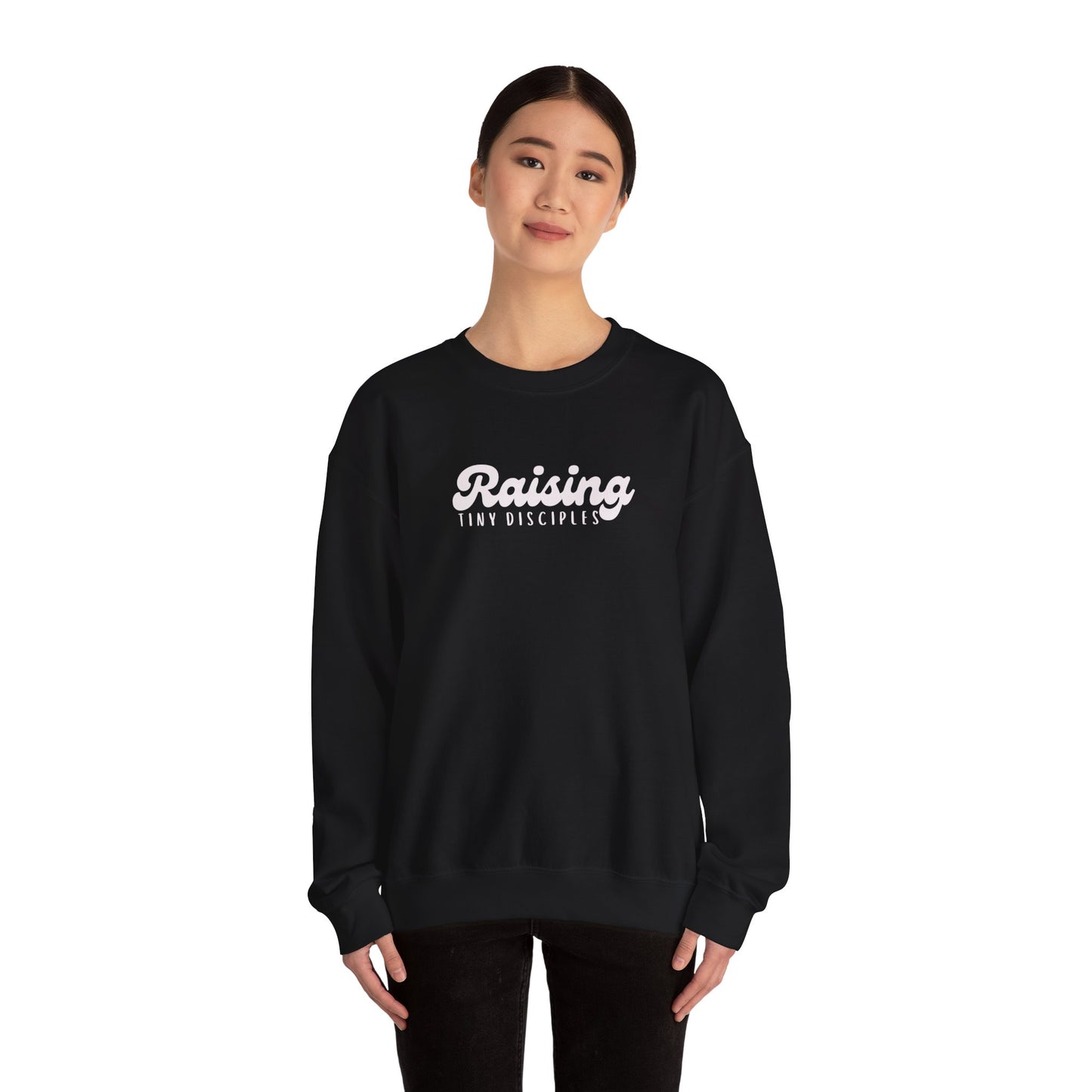 Inspirational Parenting Sweatshirt, Raising Tiny Disciples, Family Gathering Gift