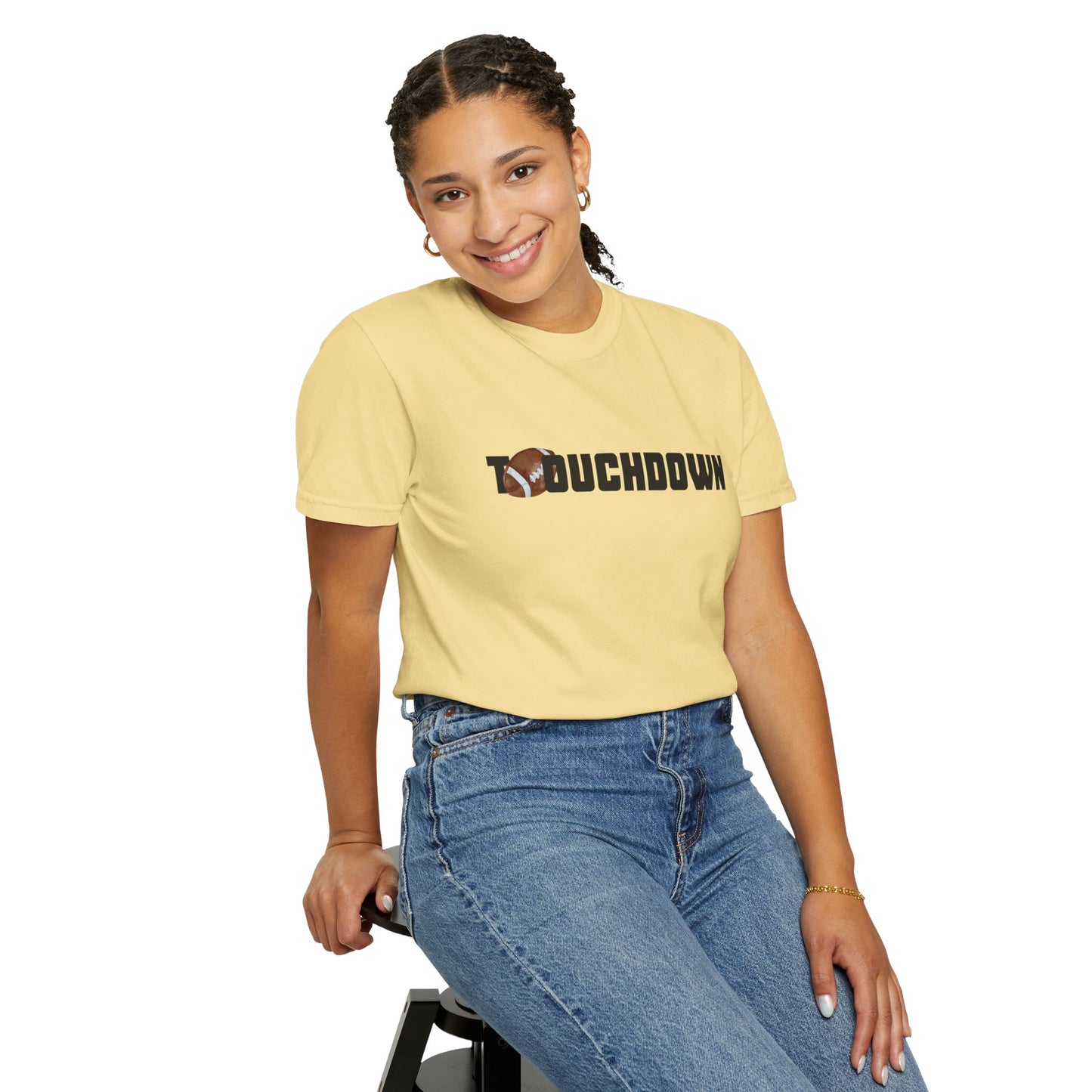 Touchdown Unisex Garment-Dyed T-shirt - Perfect for Game Day, Gifts, Sports Events, Casual Wear, and Football Lovers