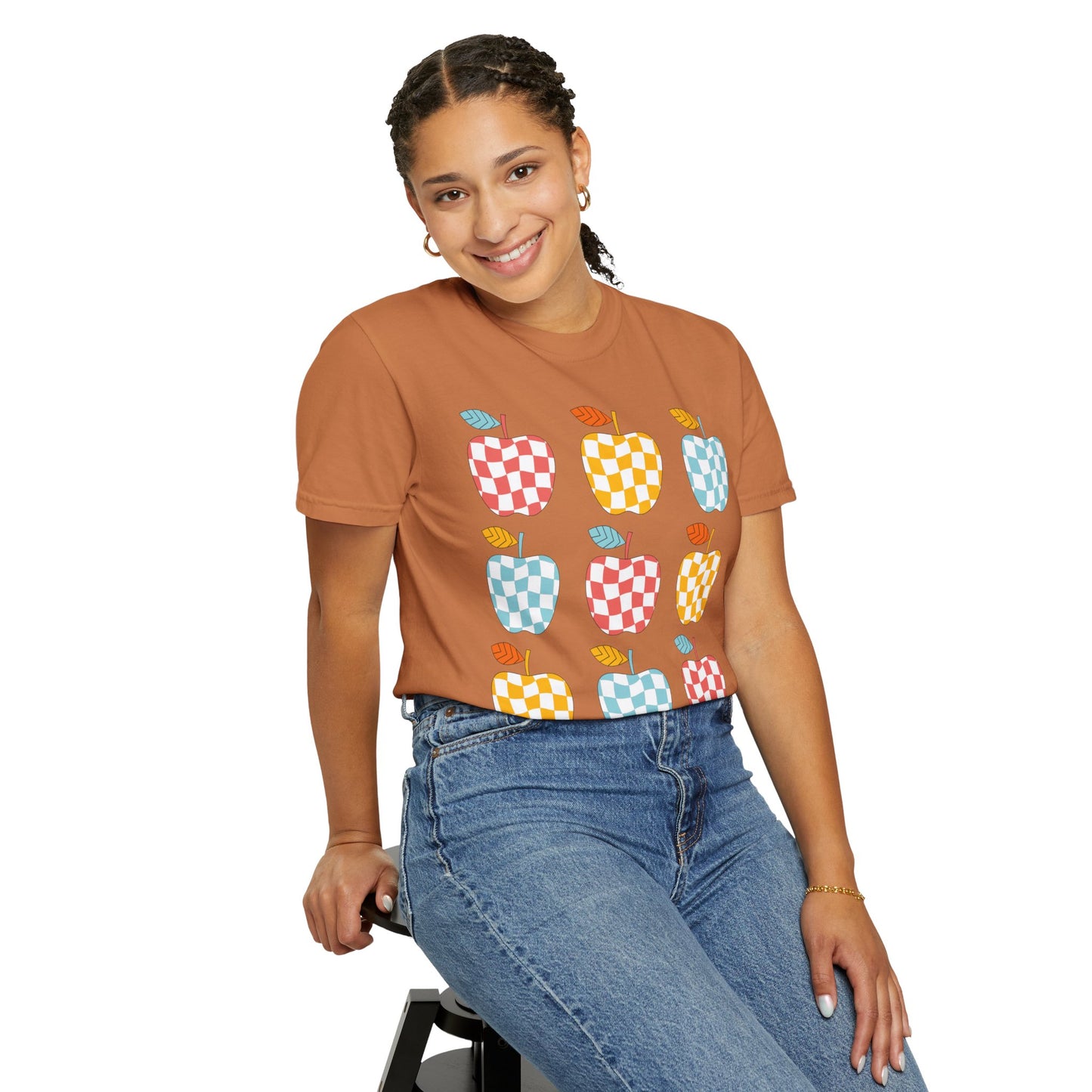 Teacher Funky Colorful Apples T-Shirt