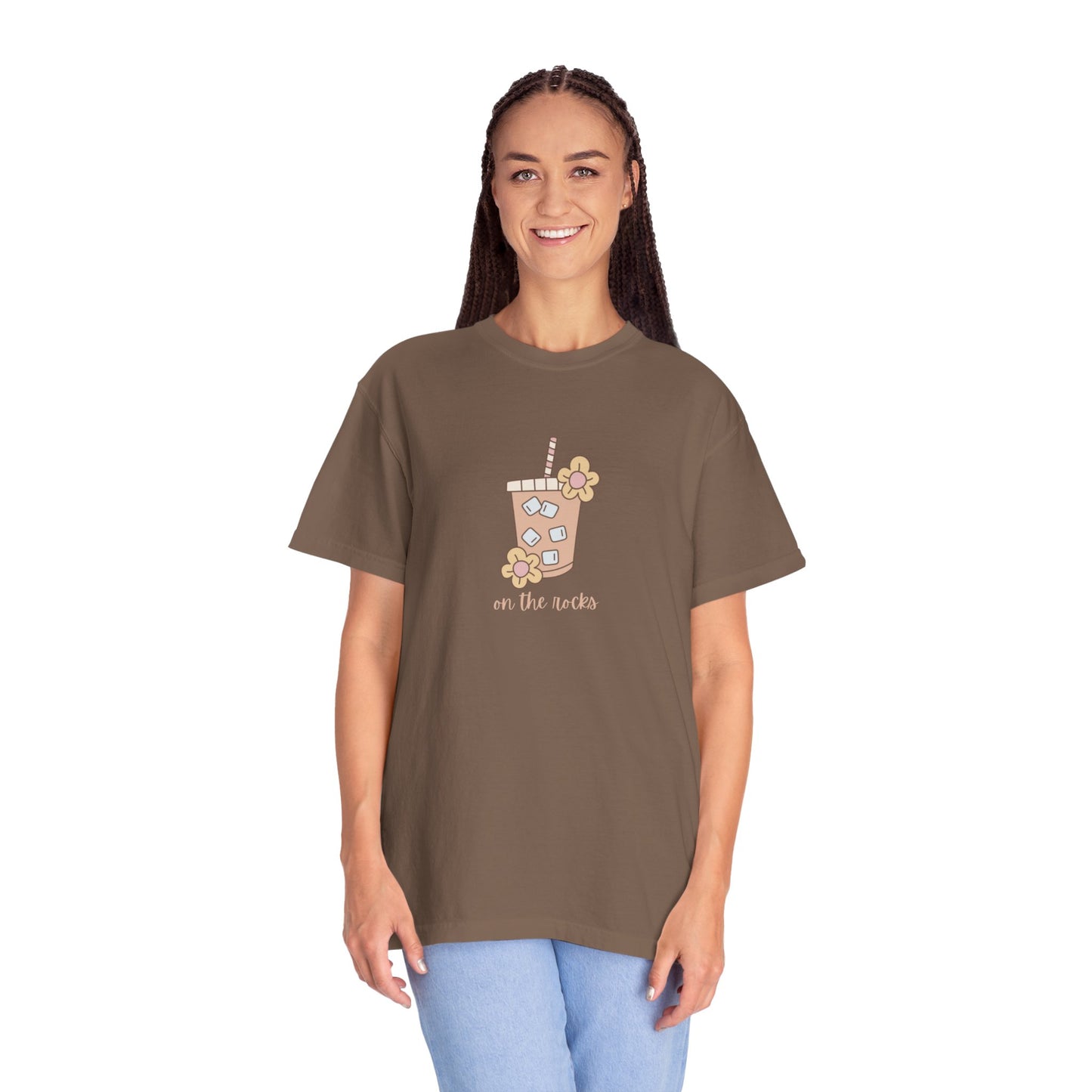 Cute Floral Beverage T-Shirt, Summer Tee, Gift for Friends, Casual Outfit, Beachwear, Unisex Shirt
