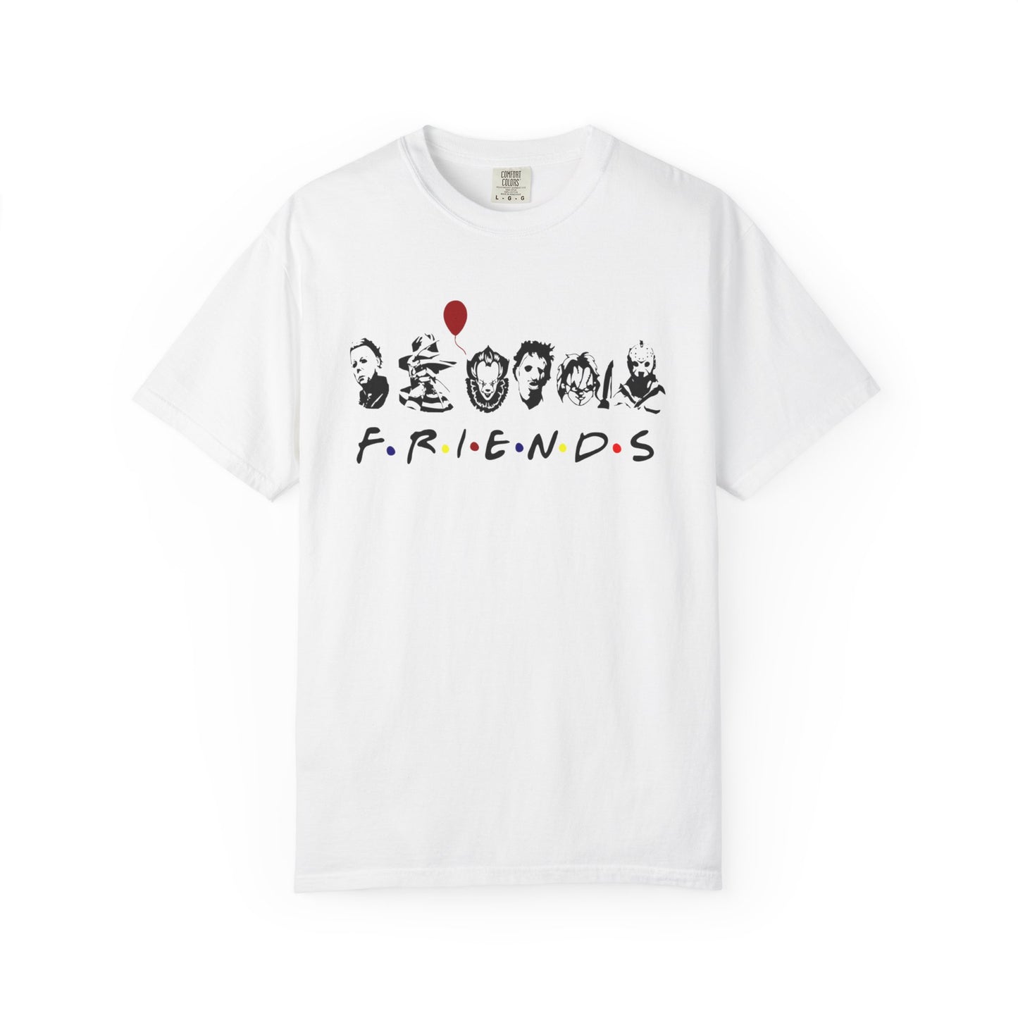 Friends-Inspired Garment-Dyed T-Shirt, Casual Tee, Gift for Fans, Retro Style Shirt, Everyday Wear, Unisex Apparel