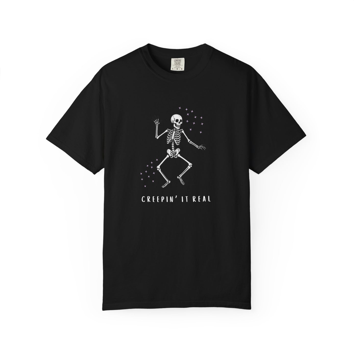 Creepy Cool Skeleton T-Shirt, Unisex Tee for Halloween, Fun Graphic Shirt, Casual Wear, Halloween Costume, Gift Idea