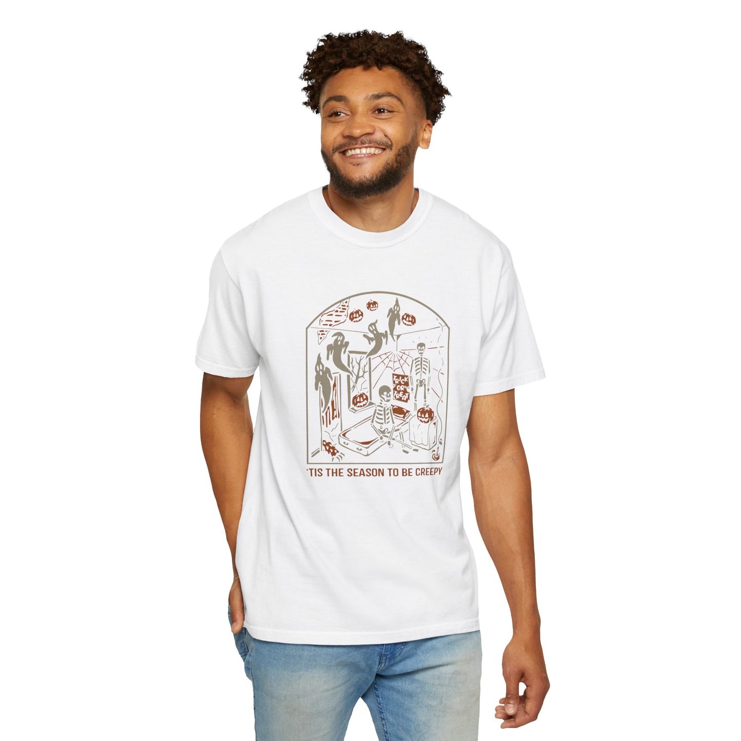 'Tis the Season to be Creepy, Holiday Unisex Tee, Halloween Shirt, Spooky T-Shirt, Casual Wear, Gift for Halloween Lovers