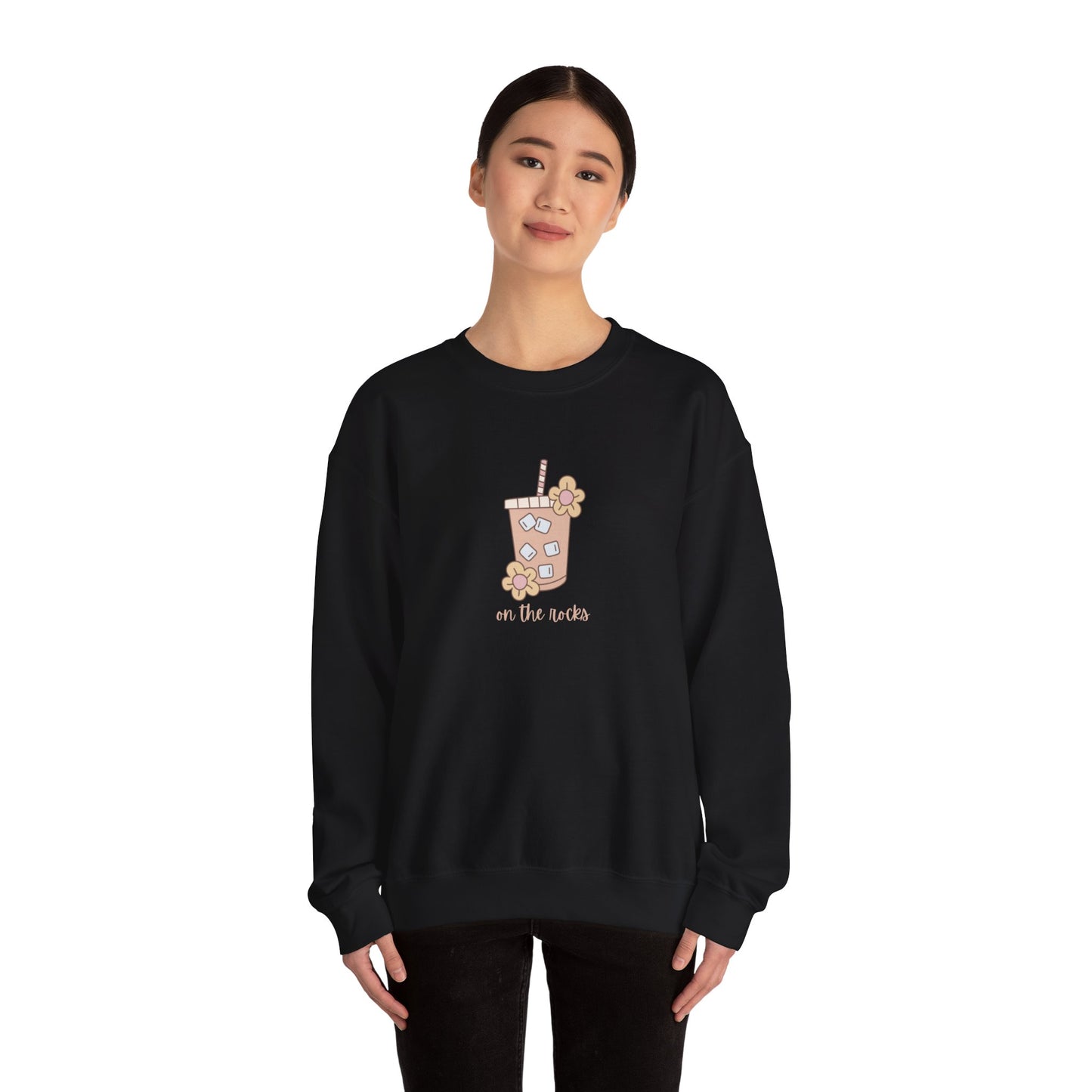 Floral Beverage Crewneck Sweatshirt - Cute Gift for Friends, Casual Wear