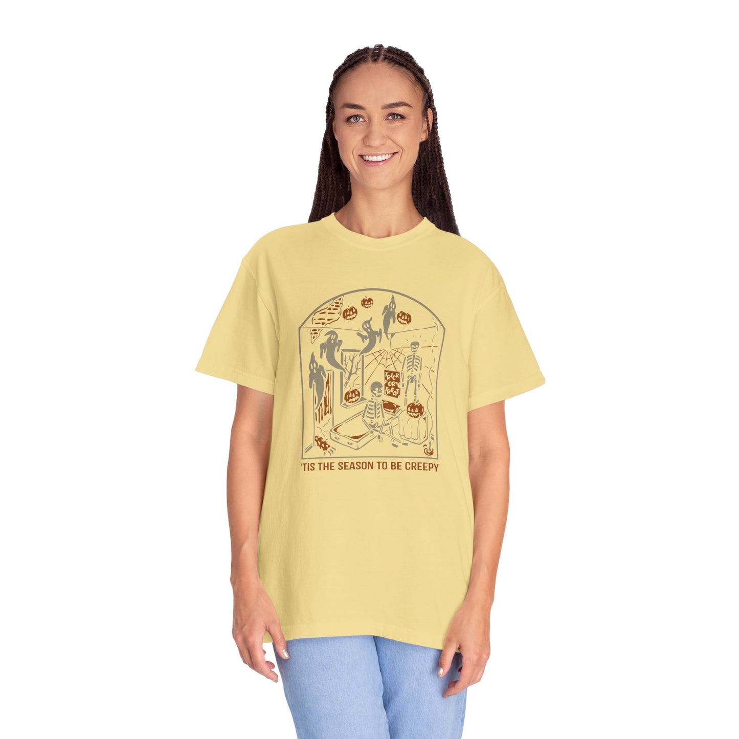 'Tis the Season to be Creepy, Holiday Unisex Tee, Halloween Shirt, Spooky T-Shirt, Casual Wear, Gift for Halloween Lovers