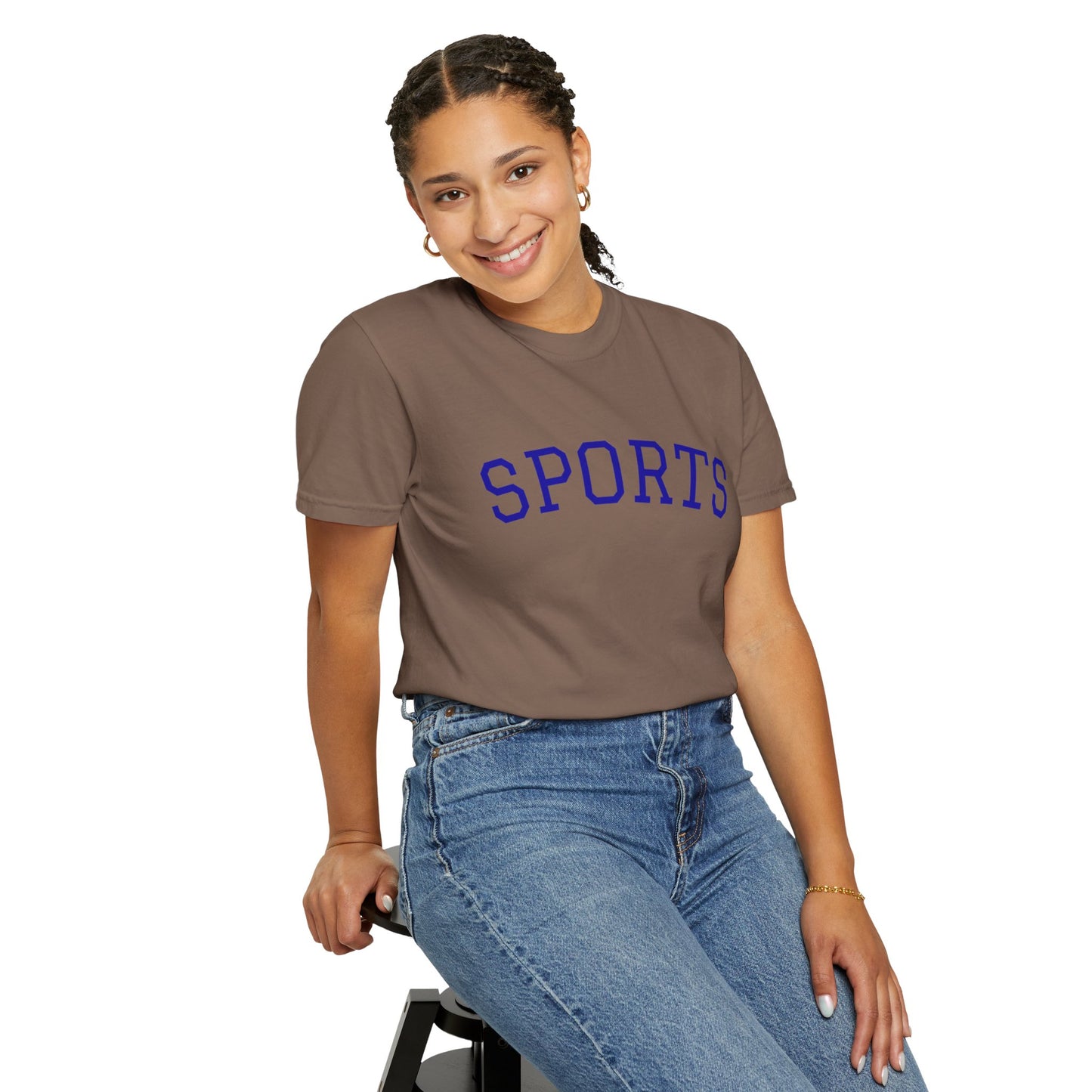 Sports Unisex Garment-Dyed T-shirt, Casual Wear, Workout Top, Gift for Sports Lovers, Athletic Apparel, Summer Tee