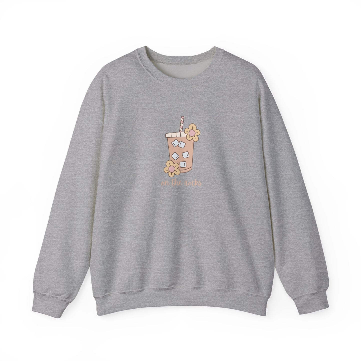 Floral Beverage Crewneck Sweatshirt - Cute Gift for Friends, Casual Wear