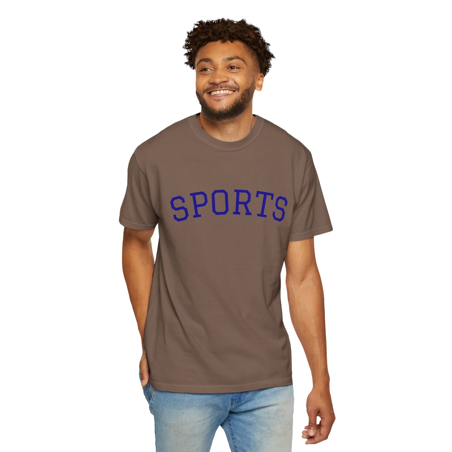 Sports Unisex Garment-Dyed T-shirt, Casual Wear, Workout Top, Gift for Sports Lovers, Athletic Apparel, Summer Tee