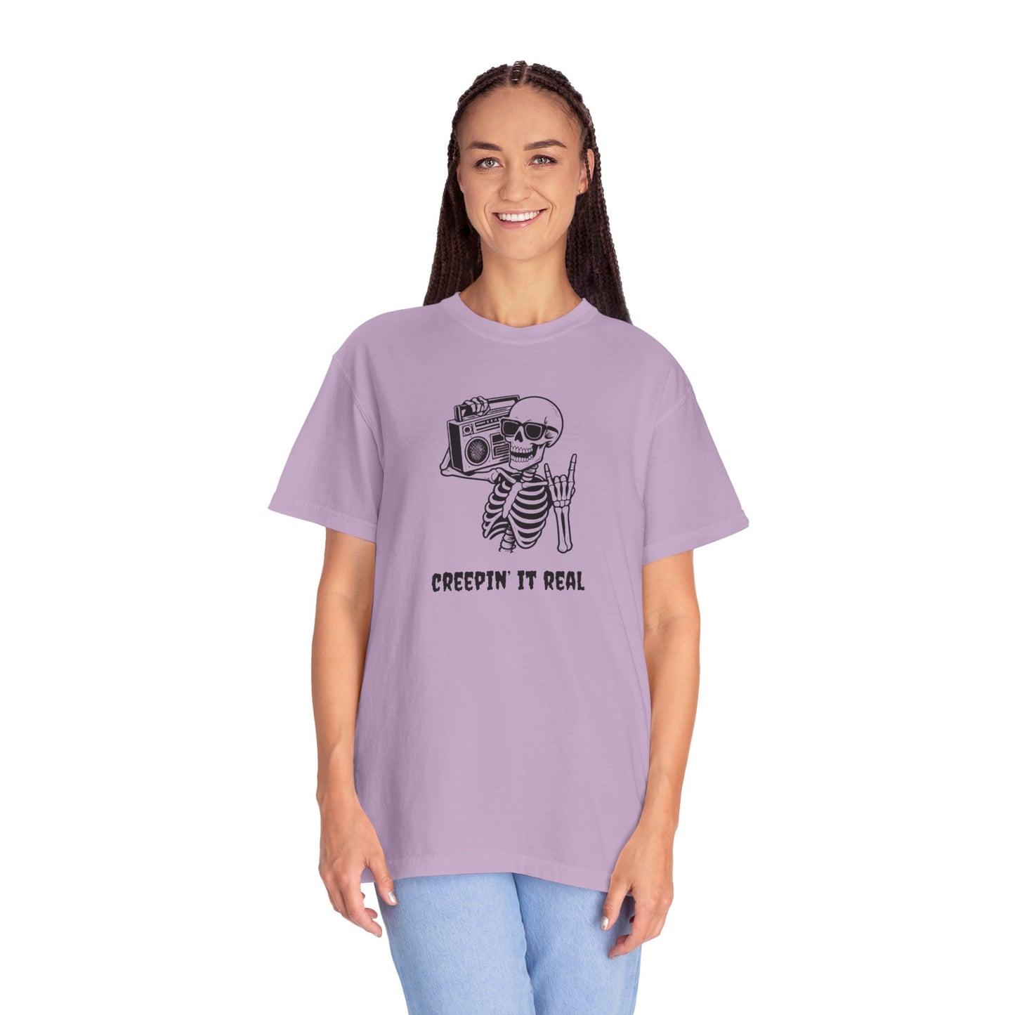 Creepin' It Real T-Shirt, Halloween Tee, Skeleton Shirt, Unisex Graphic Tee, Casual Wear, Gift for Friends