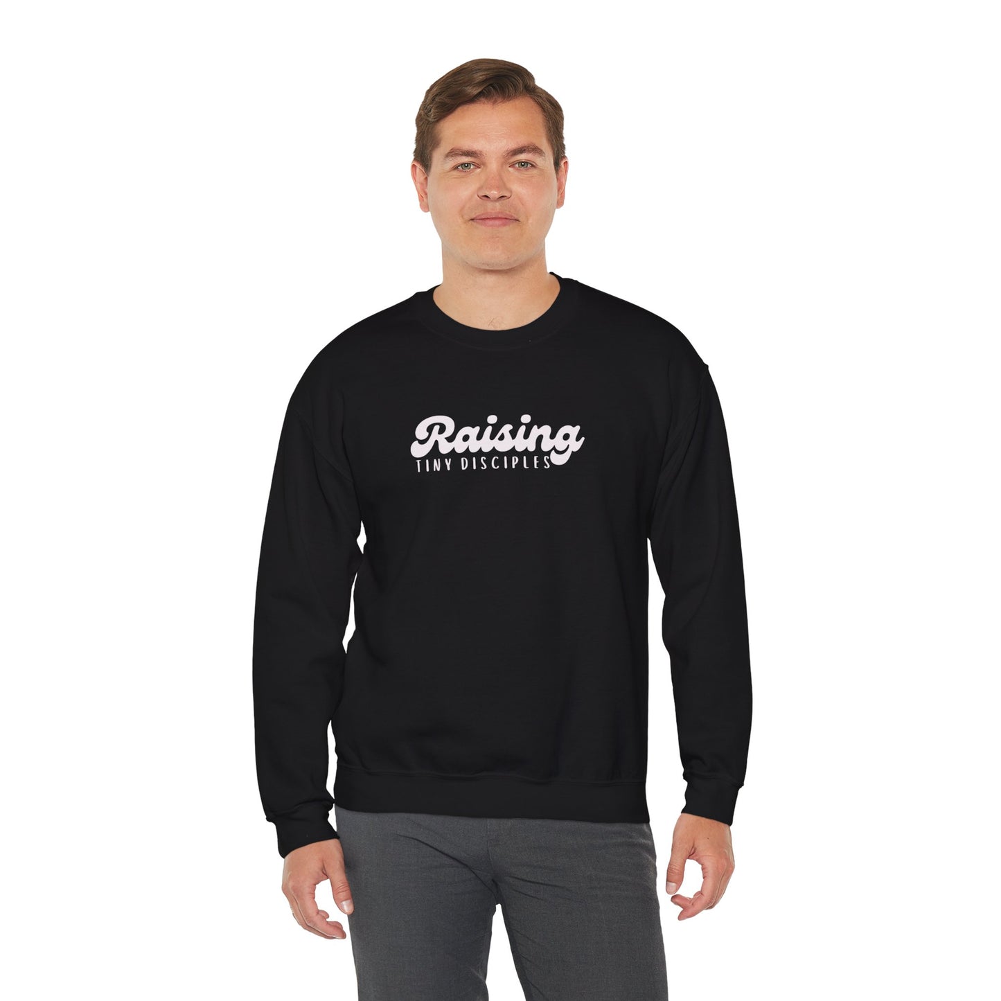 Inspirational Parenting Sweatshirt, Raising Tiny Disciples, Family Gathering Gift