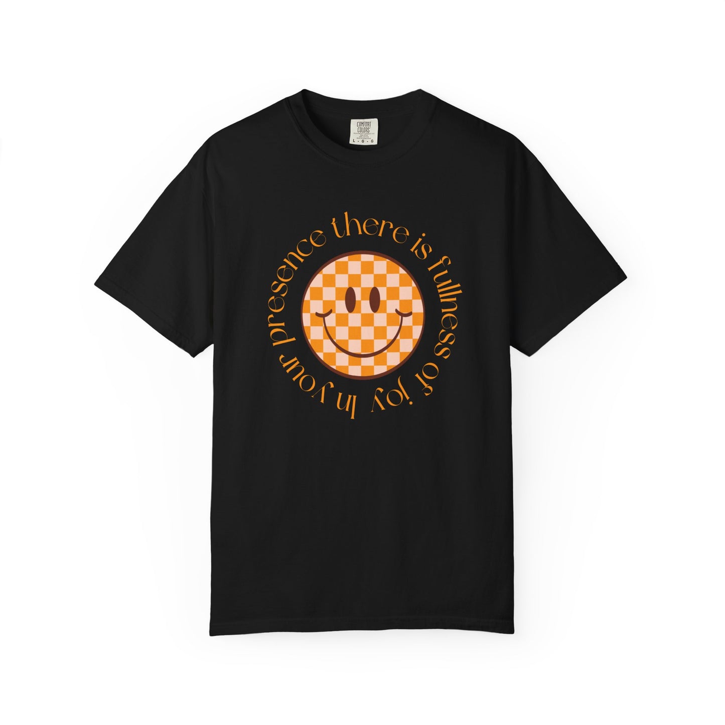 Smiley Face Fullness of Joy Unisex Garment-Dyed T-Shirt, Casual Tee, Streetwear, Gifts for Friends, Summer Vibes, Smile Merchandise