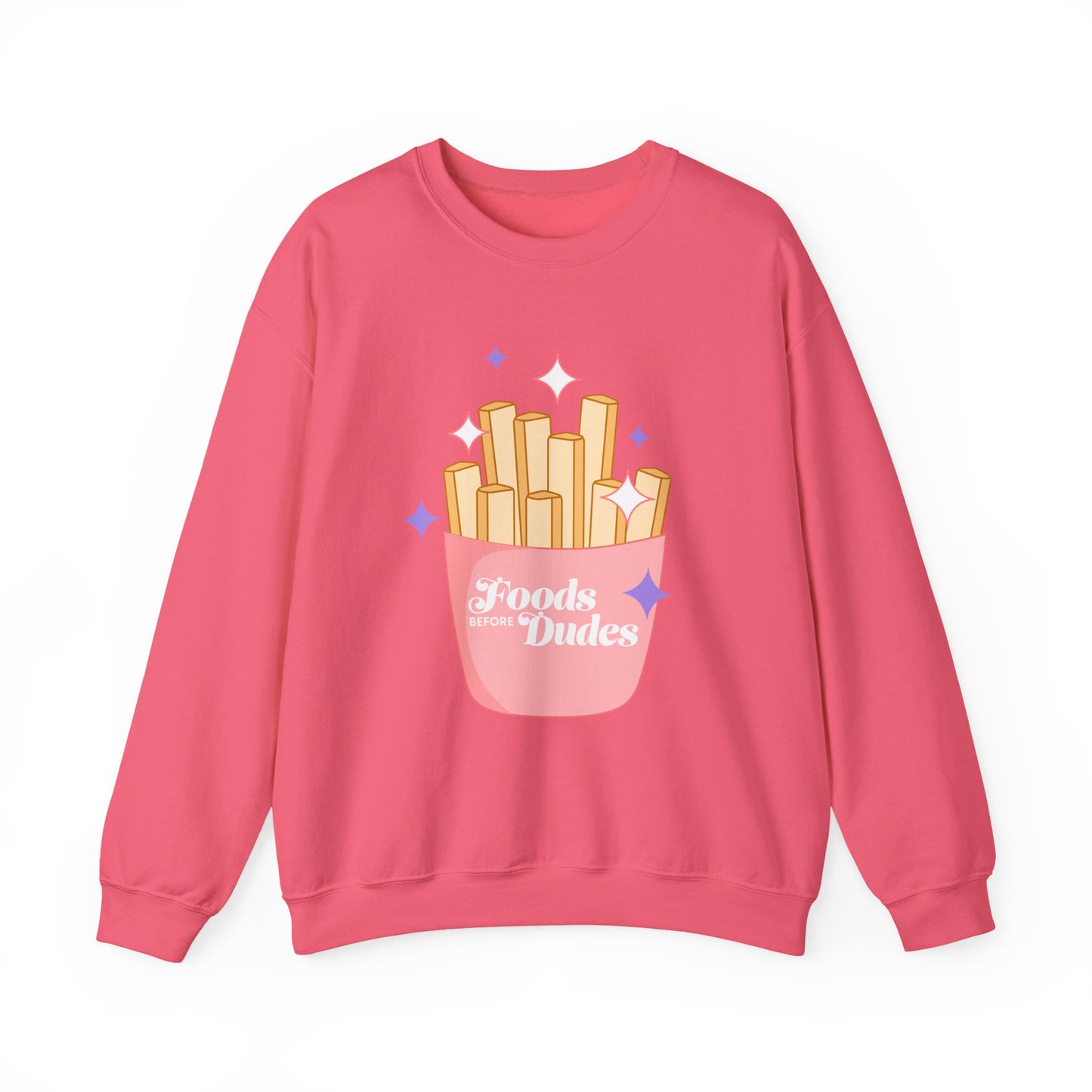 Funny Foodie Crewneck Sweatshirt - 'Foods Before Dudes'
