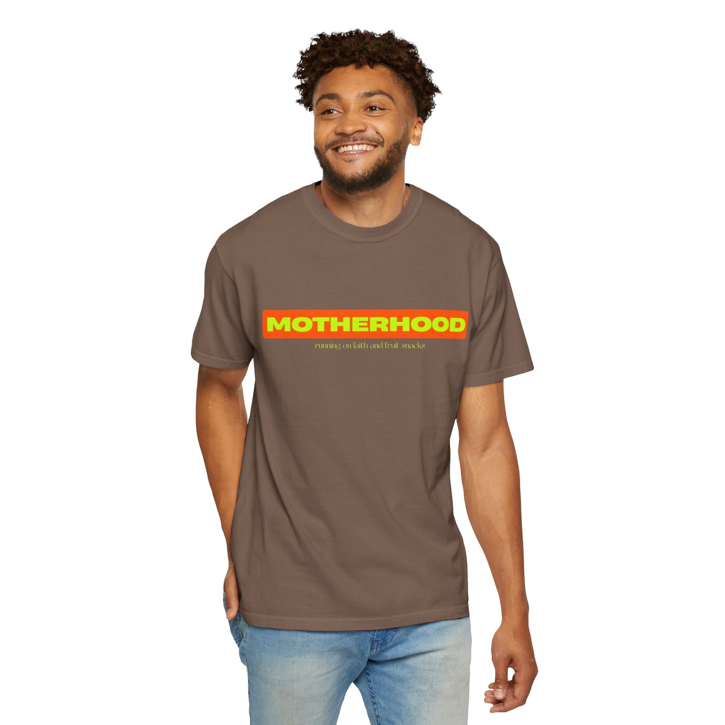 Running on Faith and Fruit Snacks Motherhood Unisex T-shirt, Perfect Gift for Moms, Cute Casual Wear, Mother's Day, Baby Shower, Maternity Style