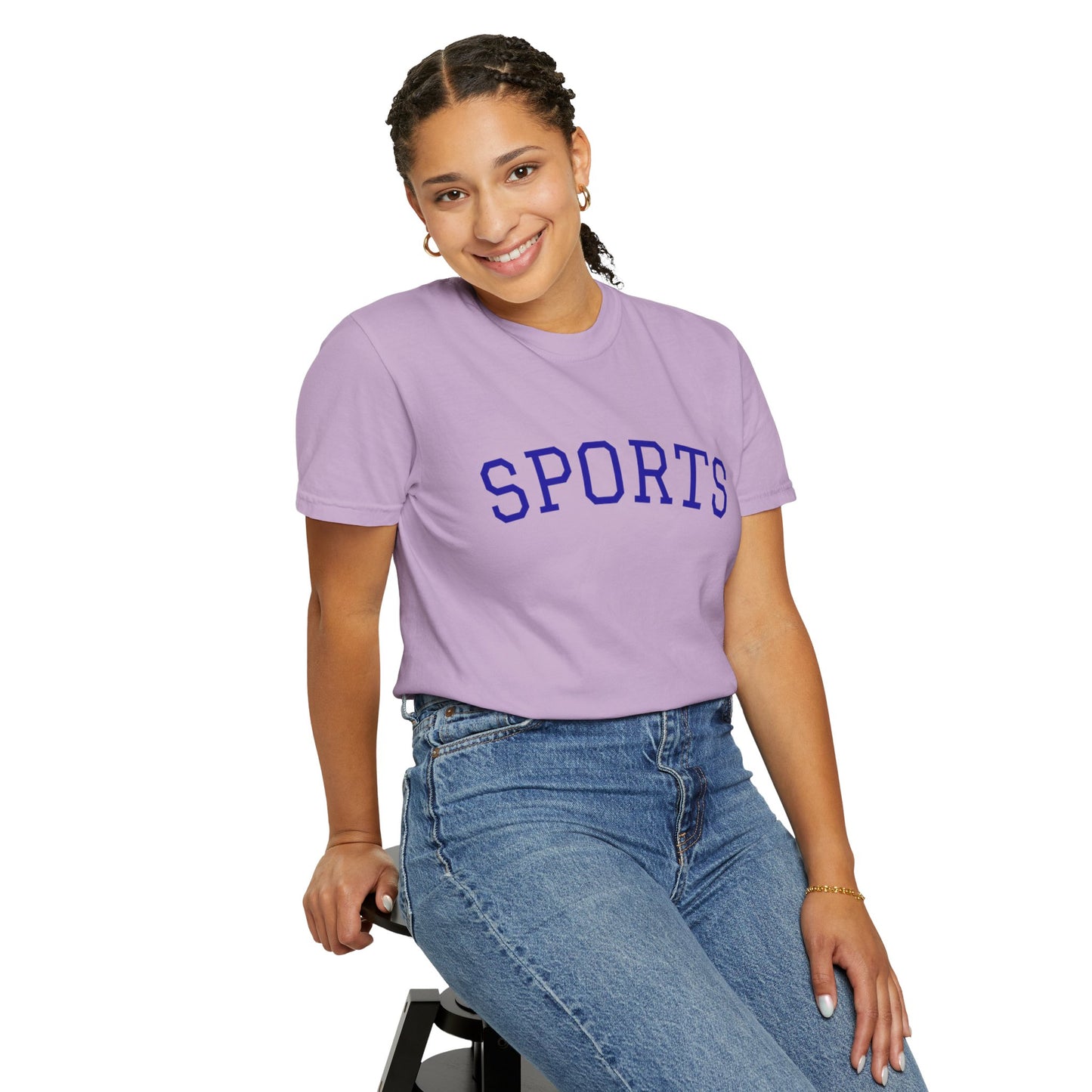 Sports Unisex Garment-Dyed T-shirt, Casual Wear, Workout Top, Gift for Sports Lovers, Athletic Apparel, Summer Tee
