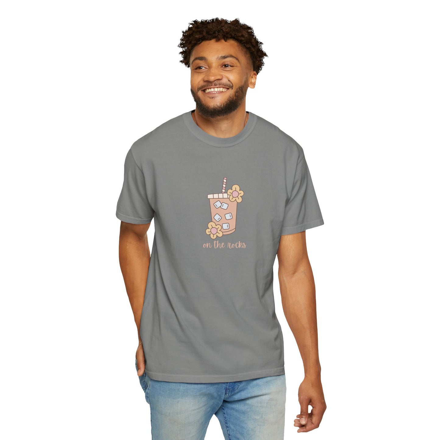 Cute Floral Beverage T-Shirt, Summer Tee, Gift for Friends, Casual Outfit, Beachwear, Unisex Shirt