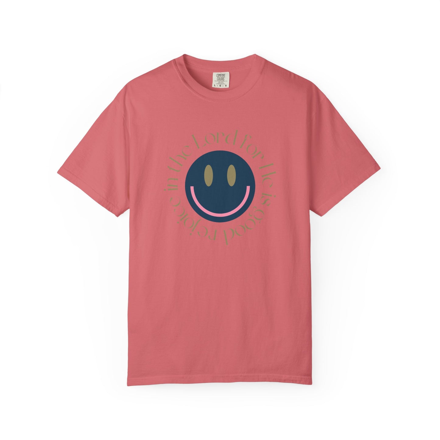 Rejoice in the Lord Smiley Face Christian T-Shirt, Unisex Tee, Inspirational Clothing, Gift for Believers, Casual Wear, Faith-Based Apparel