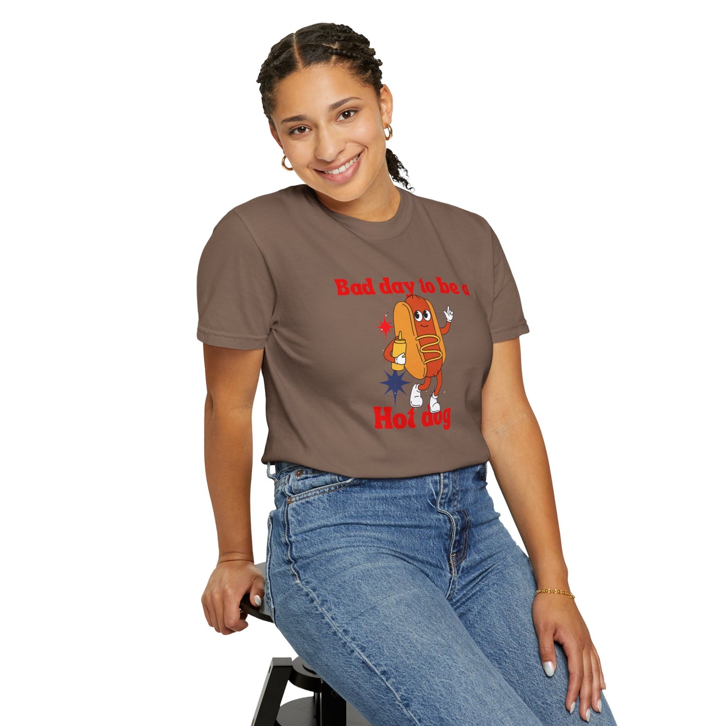 Funny Bad Day to be a Hot Dog Unisex Tee