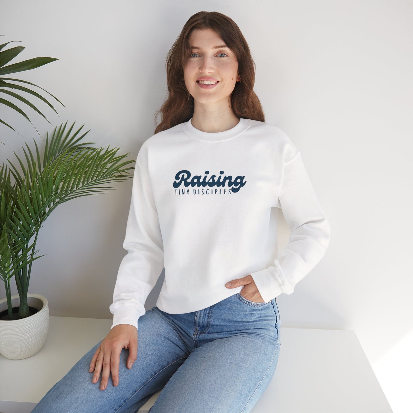 Inspirational Parenting Sweatshirt, Raising Tiny Disciples, Family Gathering Gift